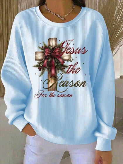 Halloween Printed Crew Neck Long Sleeve Sweater Hoodie
