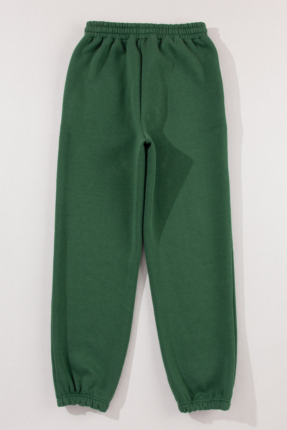 Mist Green Drawstring Waist Casual Jogger Pants