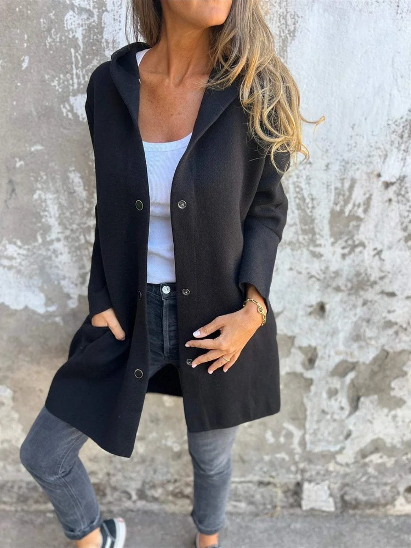 Plain Regular Loose Jacket