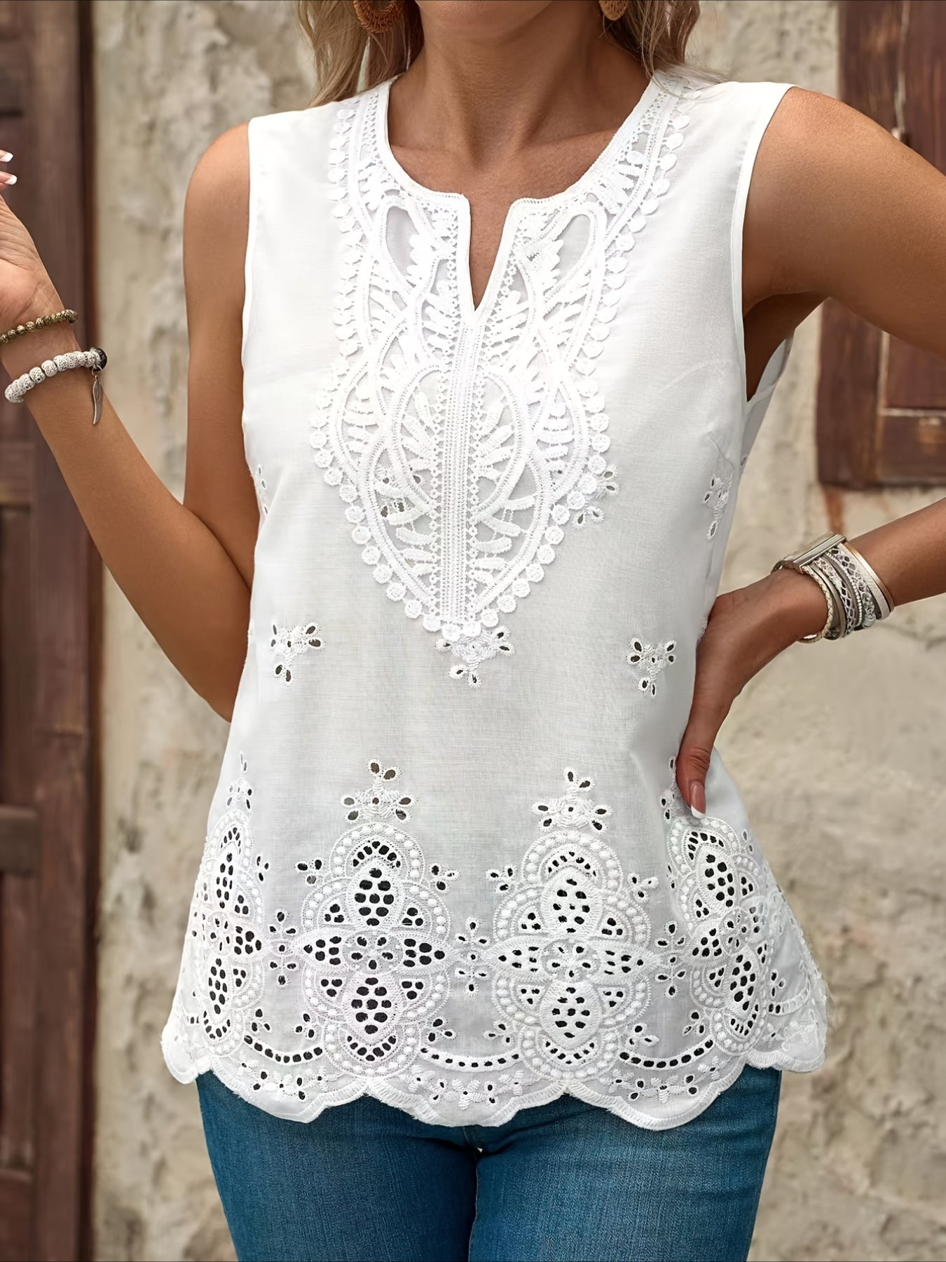 Solid Color Elegant Sleeveless Shirt