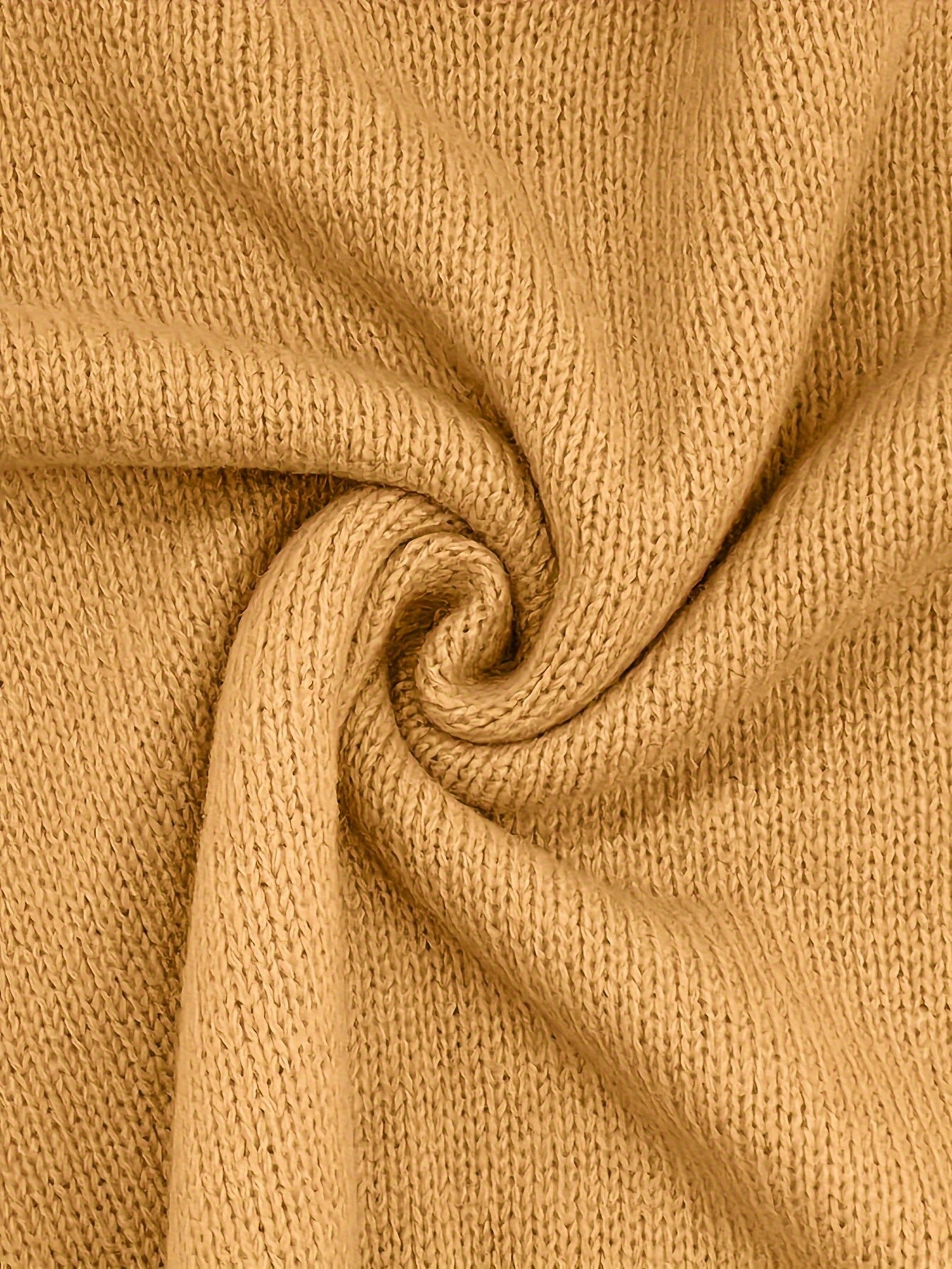 Solid Color V Neck Sweater, Casual Long Sleeve Sweater