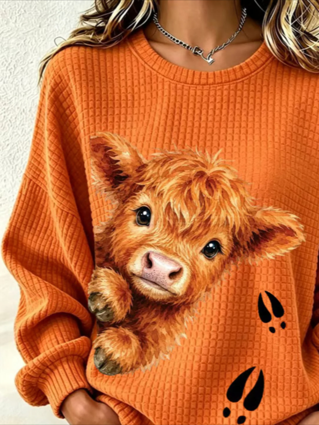 Casual Cattle Crew Neck Long Sleeve Sweatshirt