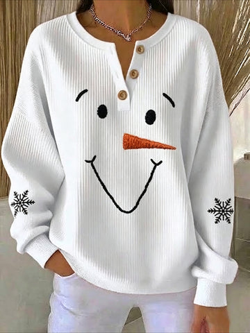 Fit Vintage Christmas Snowman Sweatshirt