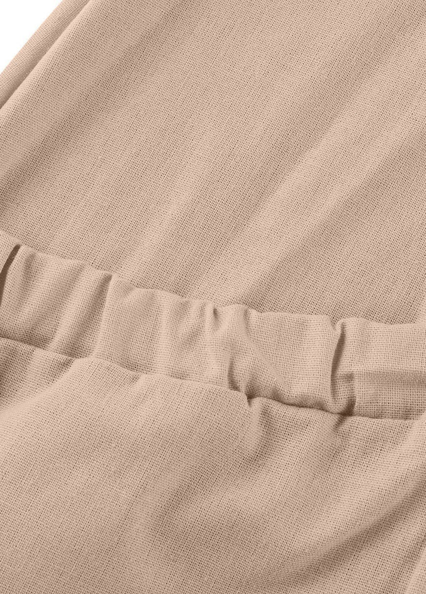 Solid Color Sleeveless Cotton And Linen Dress