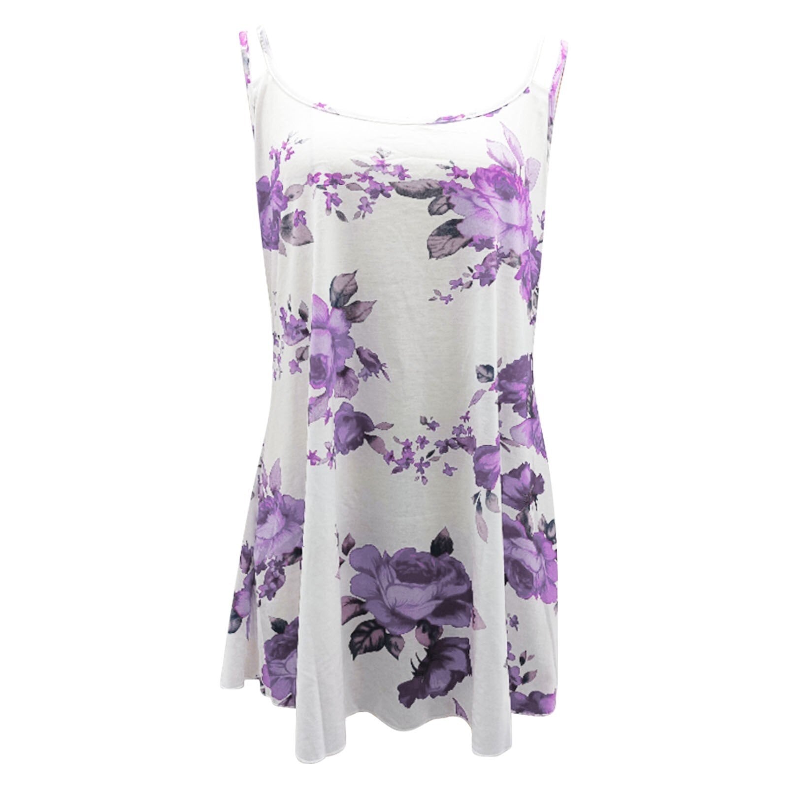 Double Shoulder Strap Vintage Floral Bohemian Sleeveless Tank Top