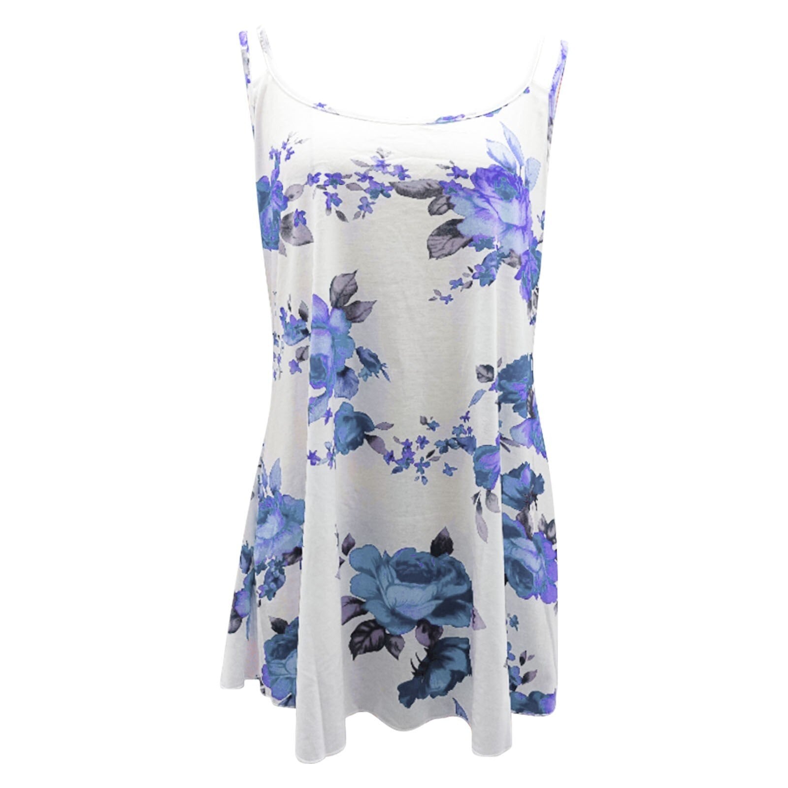 Double Shoulder Strap Vintage Floral Bohemian Sleeveless Tank Top