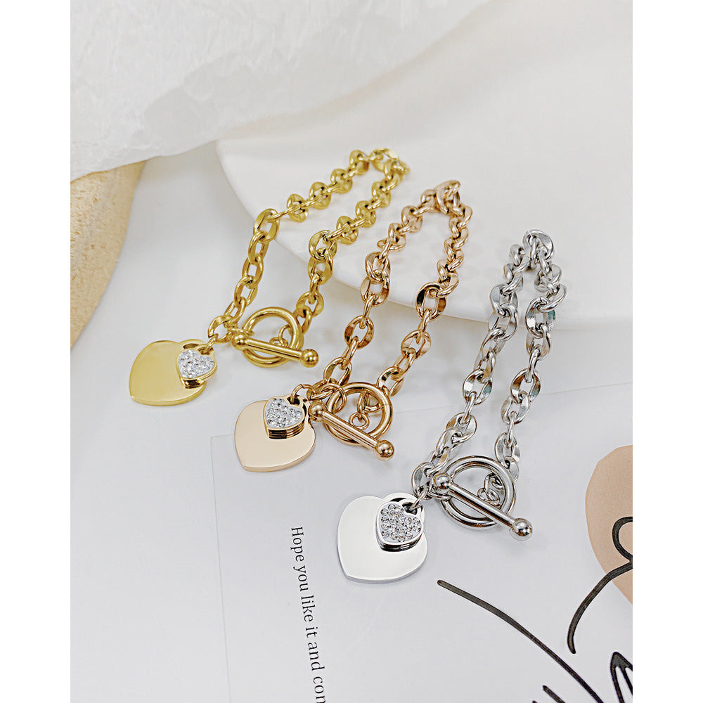Free Gift Love Personality OT Clasp Titanium Steel Bracelet