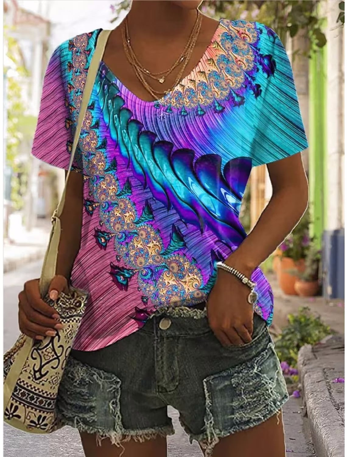 Women's Graphic Print Short Sleeve T-Shirt