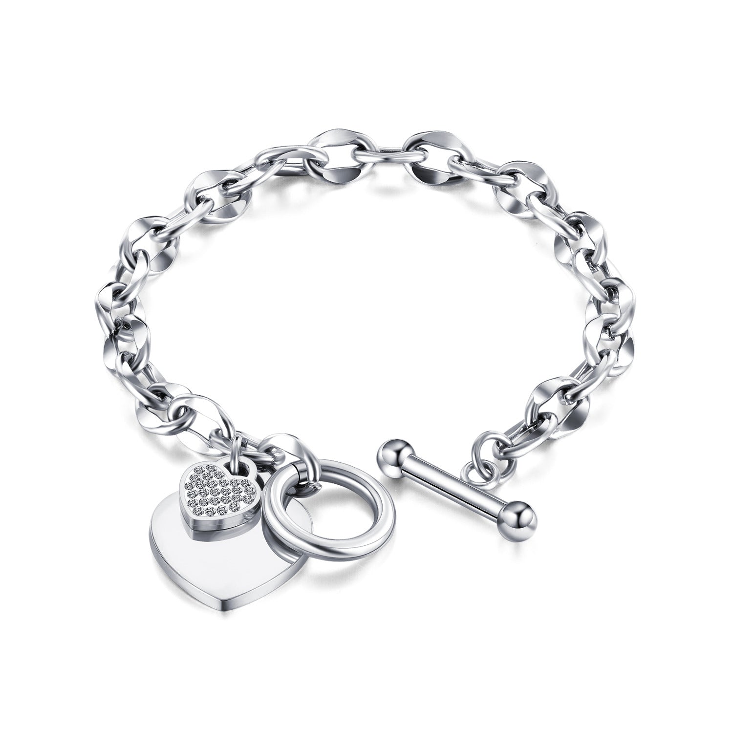 Love Personality OT Clasp Titanium Steel Bracelet