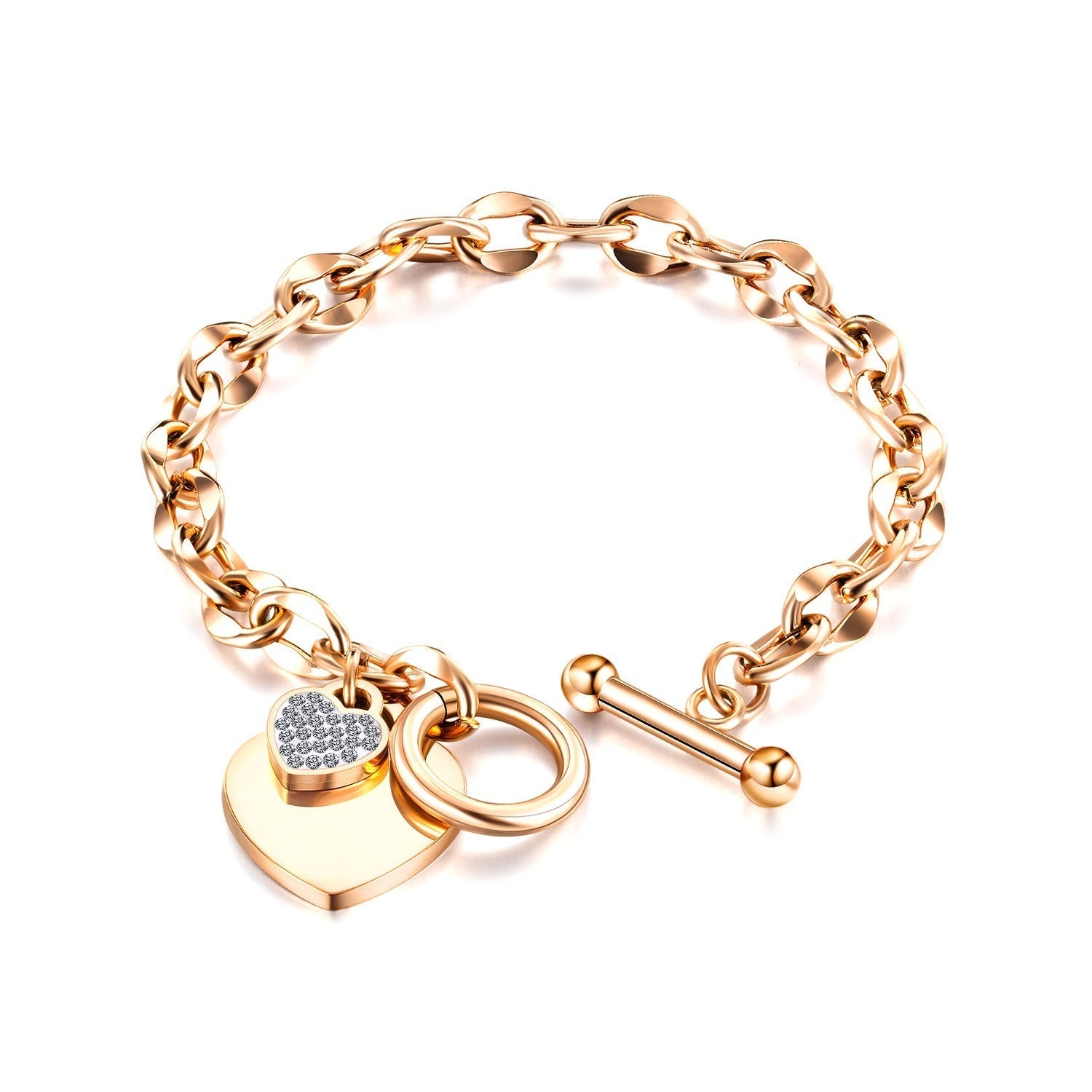 Free Gift Love Personality OT Clasp Titanium Steel Bracelet