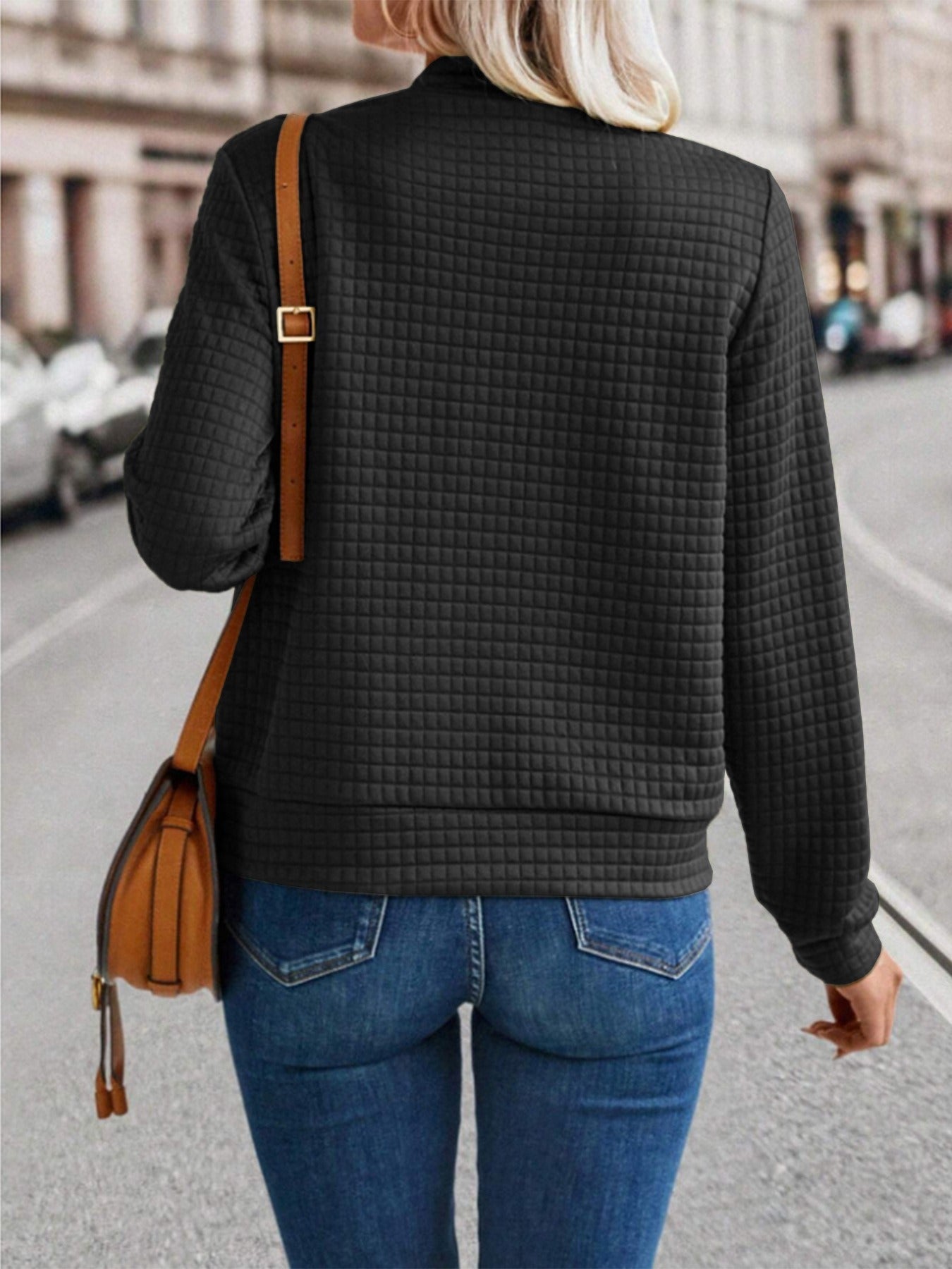 Zip Up Bomber Jacket