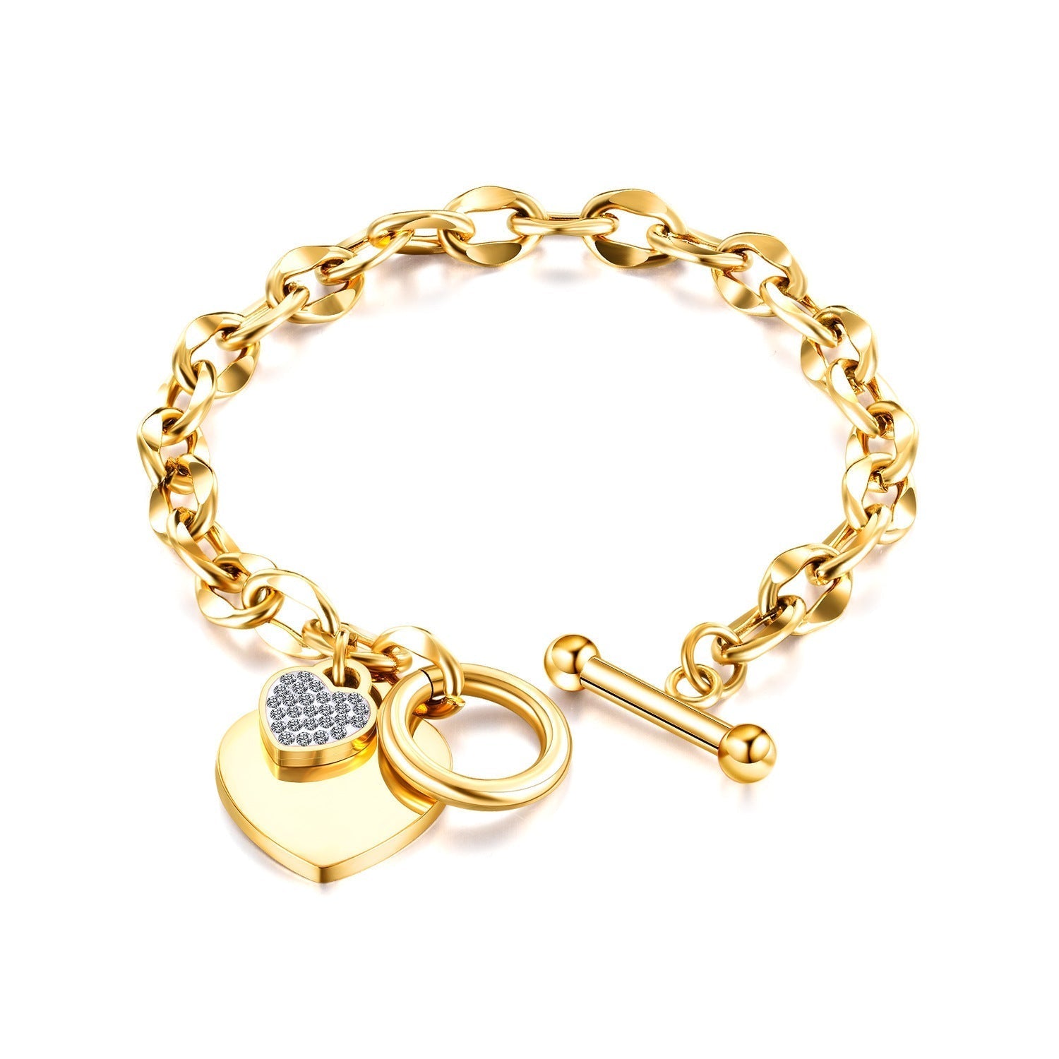 Free Gift Love Personality OT Clasp Titanium Steel Bracelet