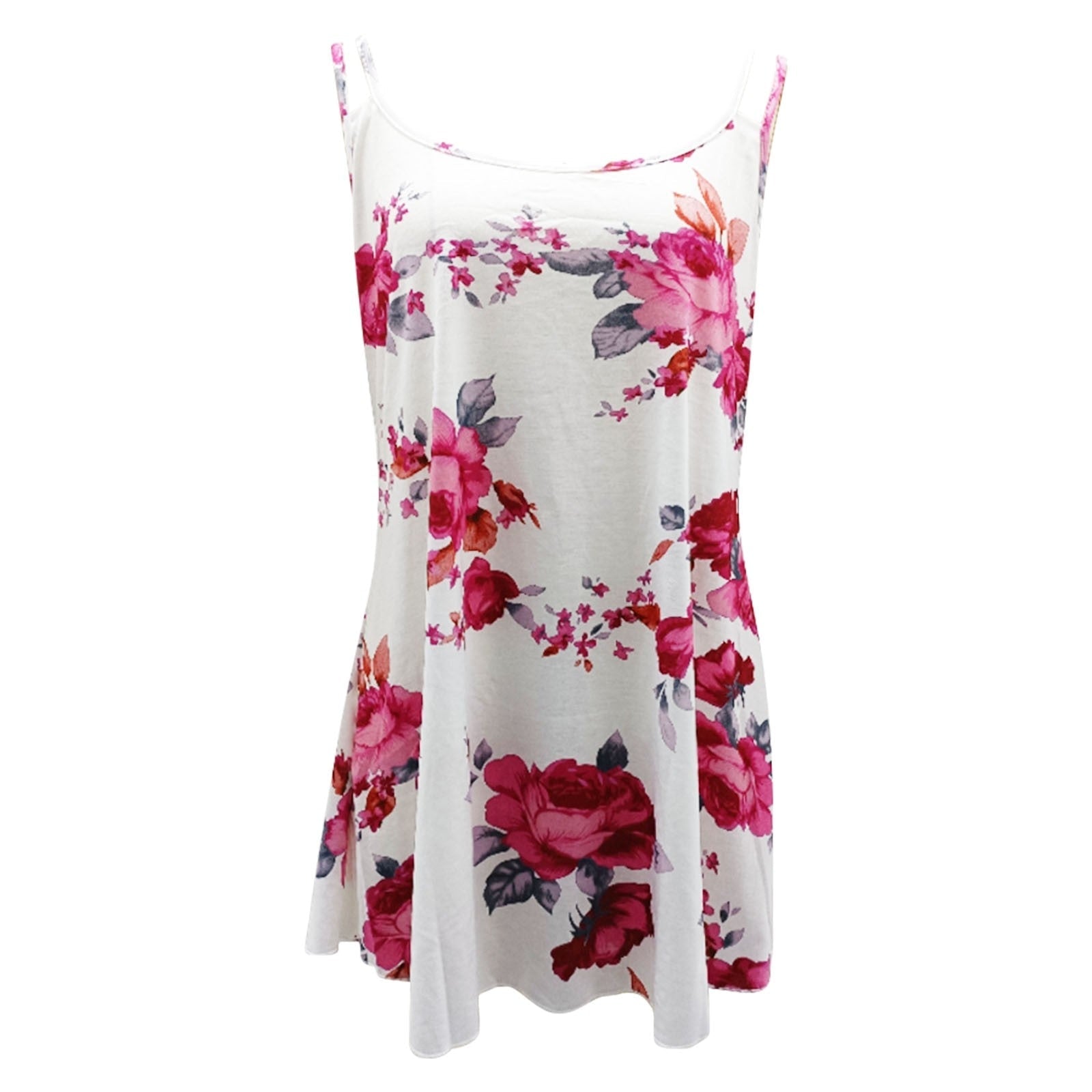 Double Shoulder Strap Vintage Floral Bohemian Sleeveless Tank Top