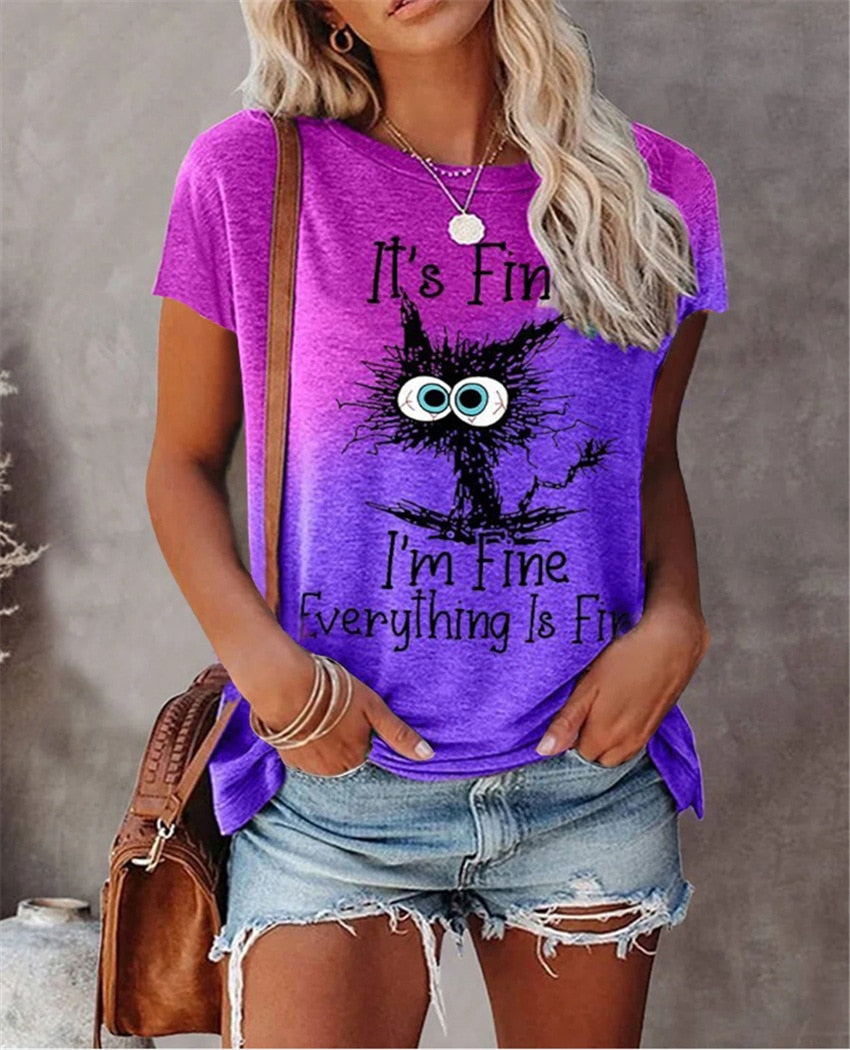 Short Sleeve Loose Pullover Retro Tie Dyed T-Shirt