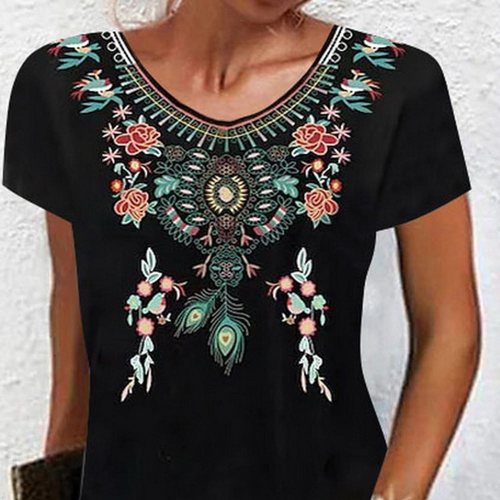 Short Sleeve A-Line Crew Neck Mini Dress