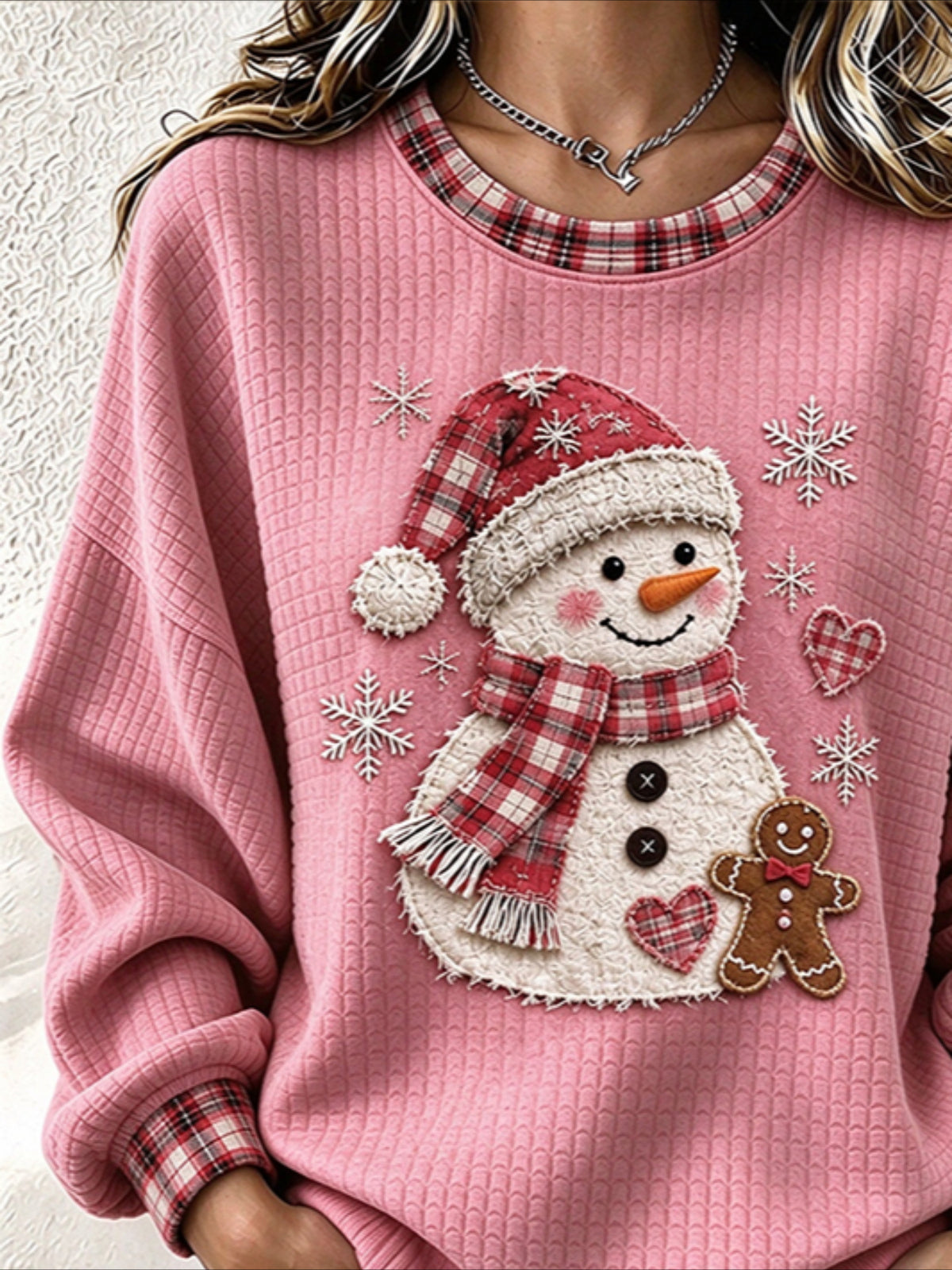 Christmas Snowman Crew Neck Printing Casual Spring/Fall Long Sleeve Sweatshirt