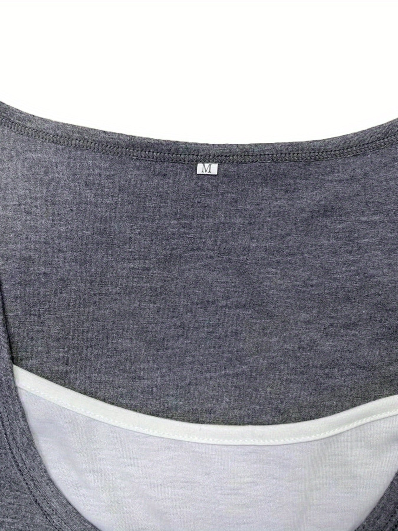 2 In 1 Color Block Button Front T-shirt, Casual Short Sleeve T-Shirt