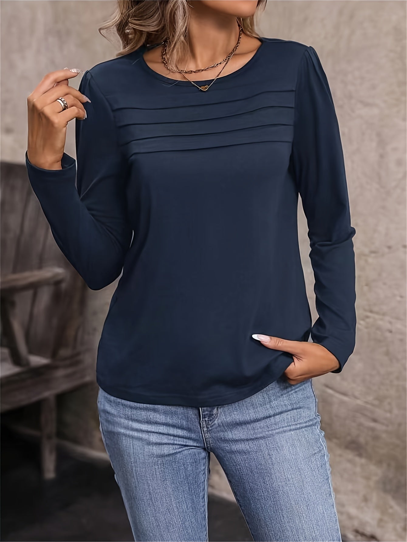 Essential Long Sleeve Crew Neck T-Shirt - Soft, Breathable, and Comfortable