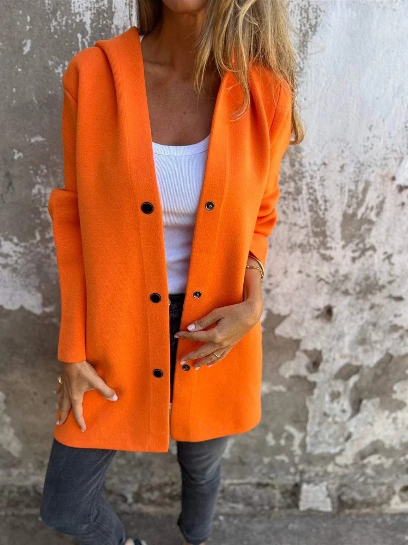 Plain Regular Loose Jacket