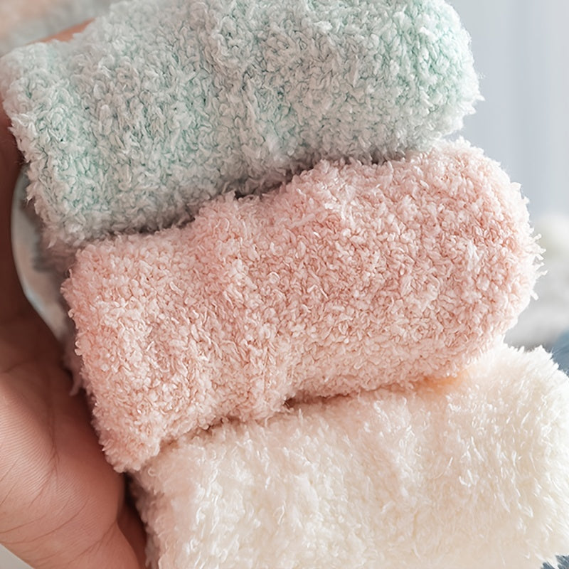 Free Gift Thickened Fuzzy Socks, Comfy & Warm Mid Tube Socks, Women's Stockings & Hosiery