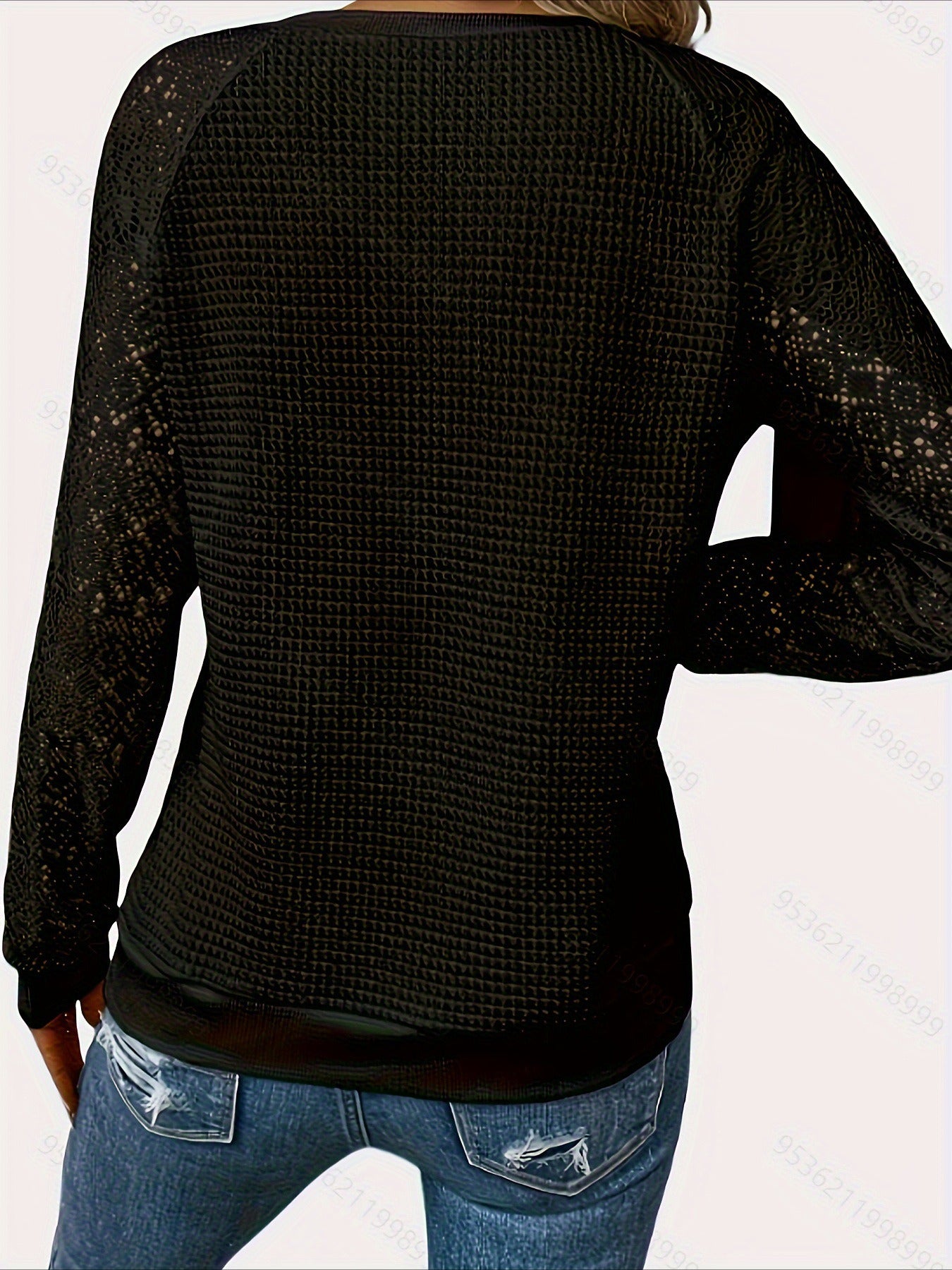 Lace Patchwork Textured Sweatshirt Casual Wear Pullover Fall Outfit