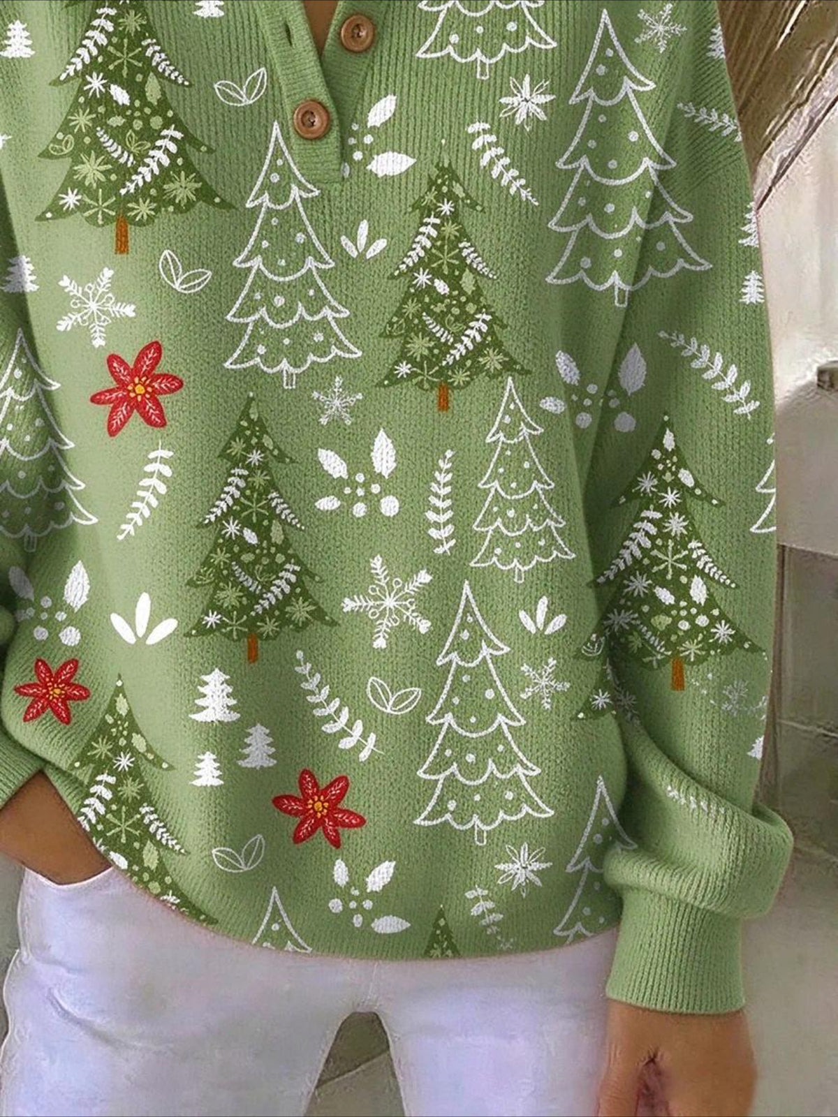 Printing Christmas Tree Sweatshirt