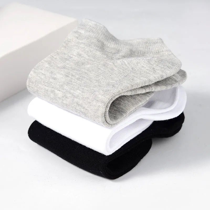 5/10/12 Pairs Comfy Ankle Socks, Solid Color Ankle Sock Pack