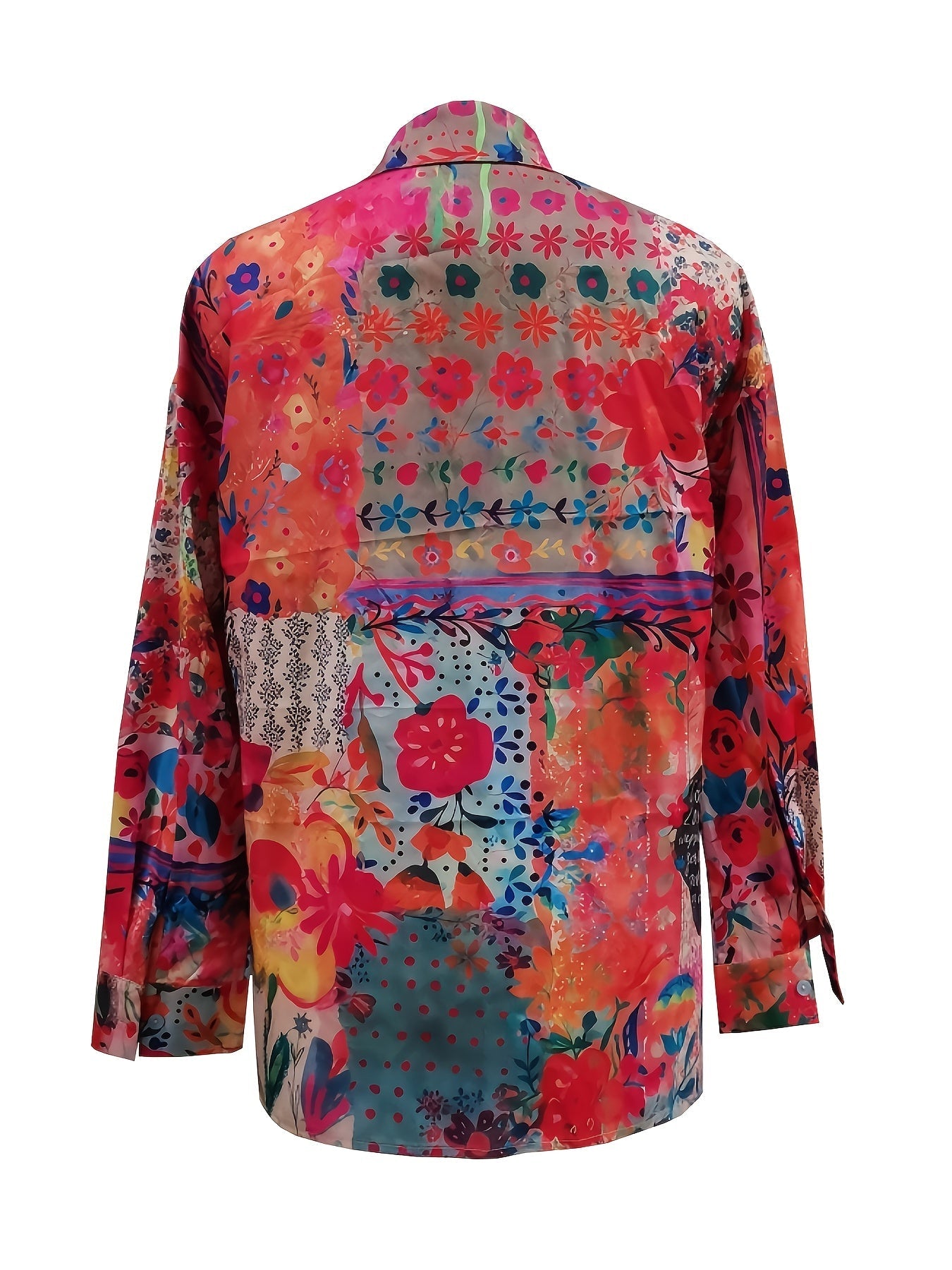 Casual Shirt Long Sleeve Floral Regular Loose Top