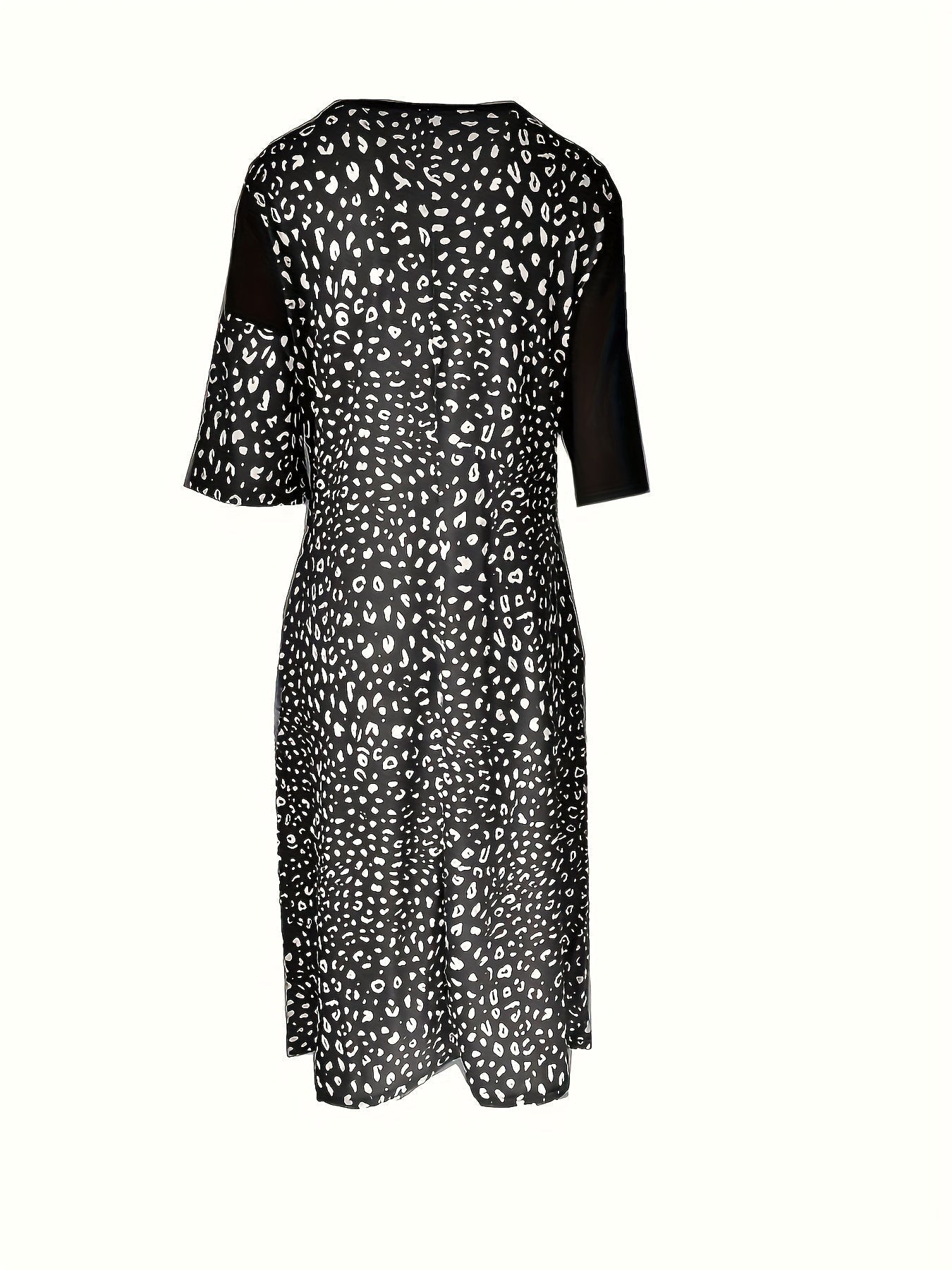 Elegant Women's Floral Print Dress with Pockets and Button Details