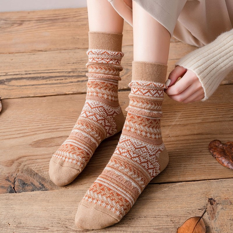 6 Pairs Women Socks Winter Gifts For Women Warm Thick Soft Socks Christmas Gifts Socks Boots Socks Crew Socks Ladies Multicolor Casual Breathable Socks