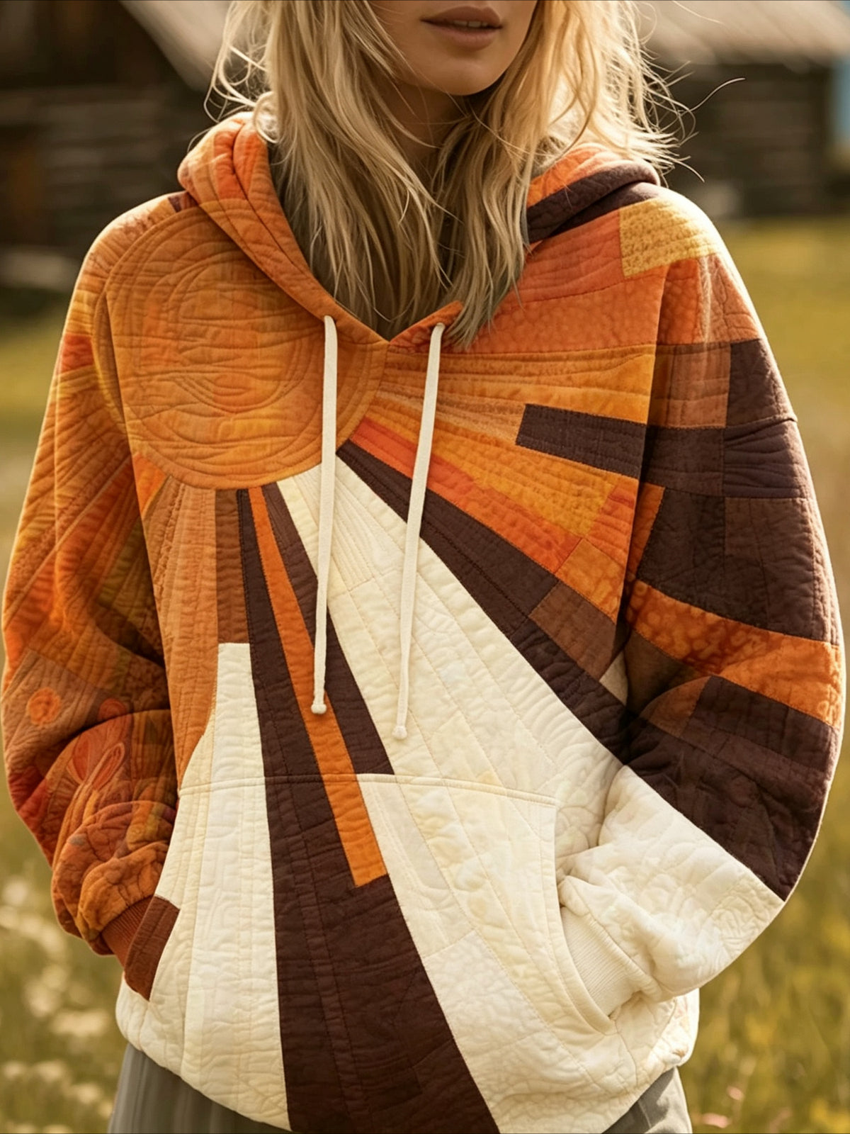 Floral Long Sleeve Vintage Spring/Fall Hoodie