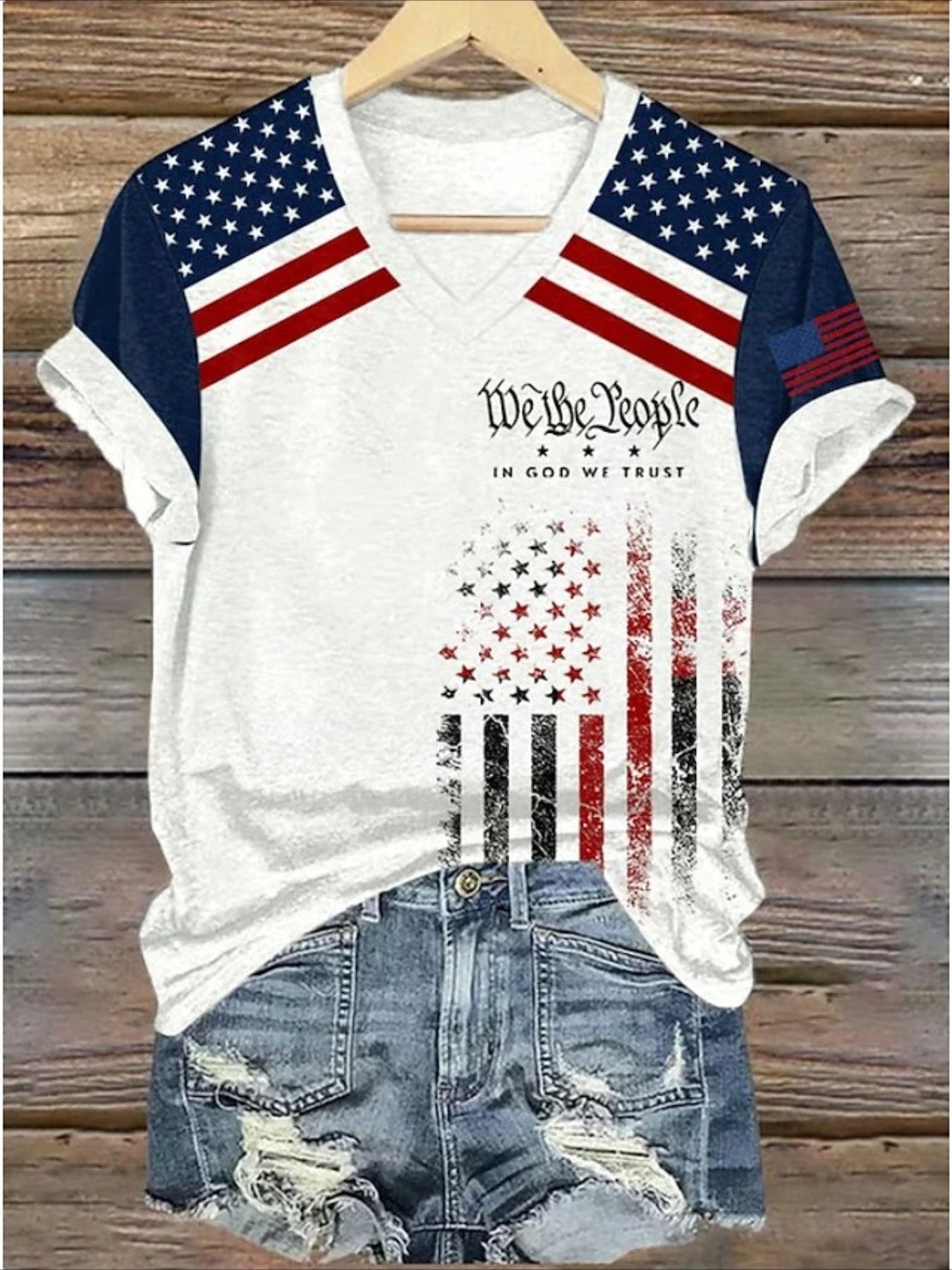 Vintage America 250th Anniversary Print T-Shirt