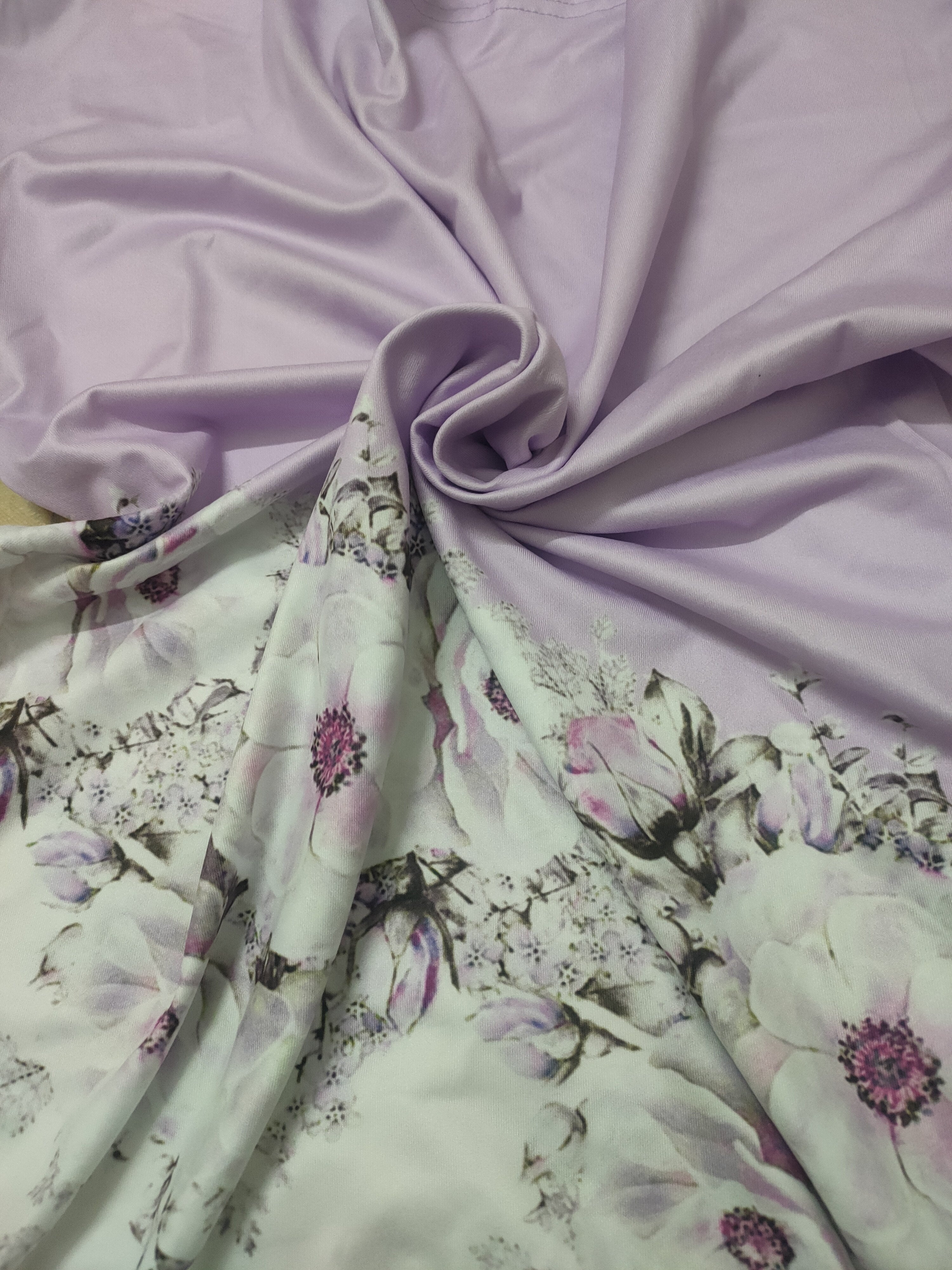 Floral Print Cross Front V Neck T-Shirt, Casual Long Sleeve Top