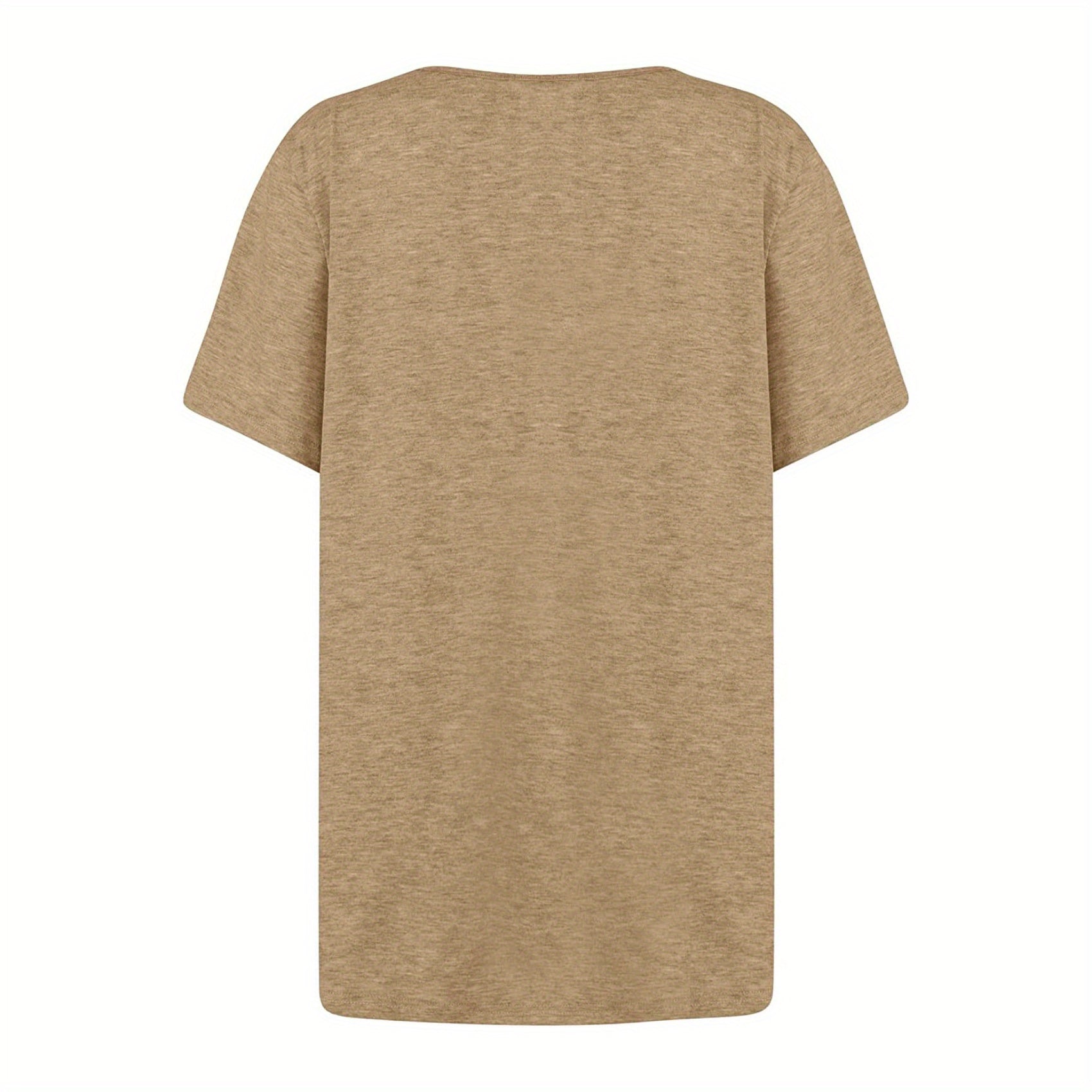 Ruched Solid Blouse, Casual Asymmetrical Short Sleeve Blouse