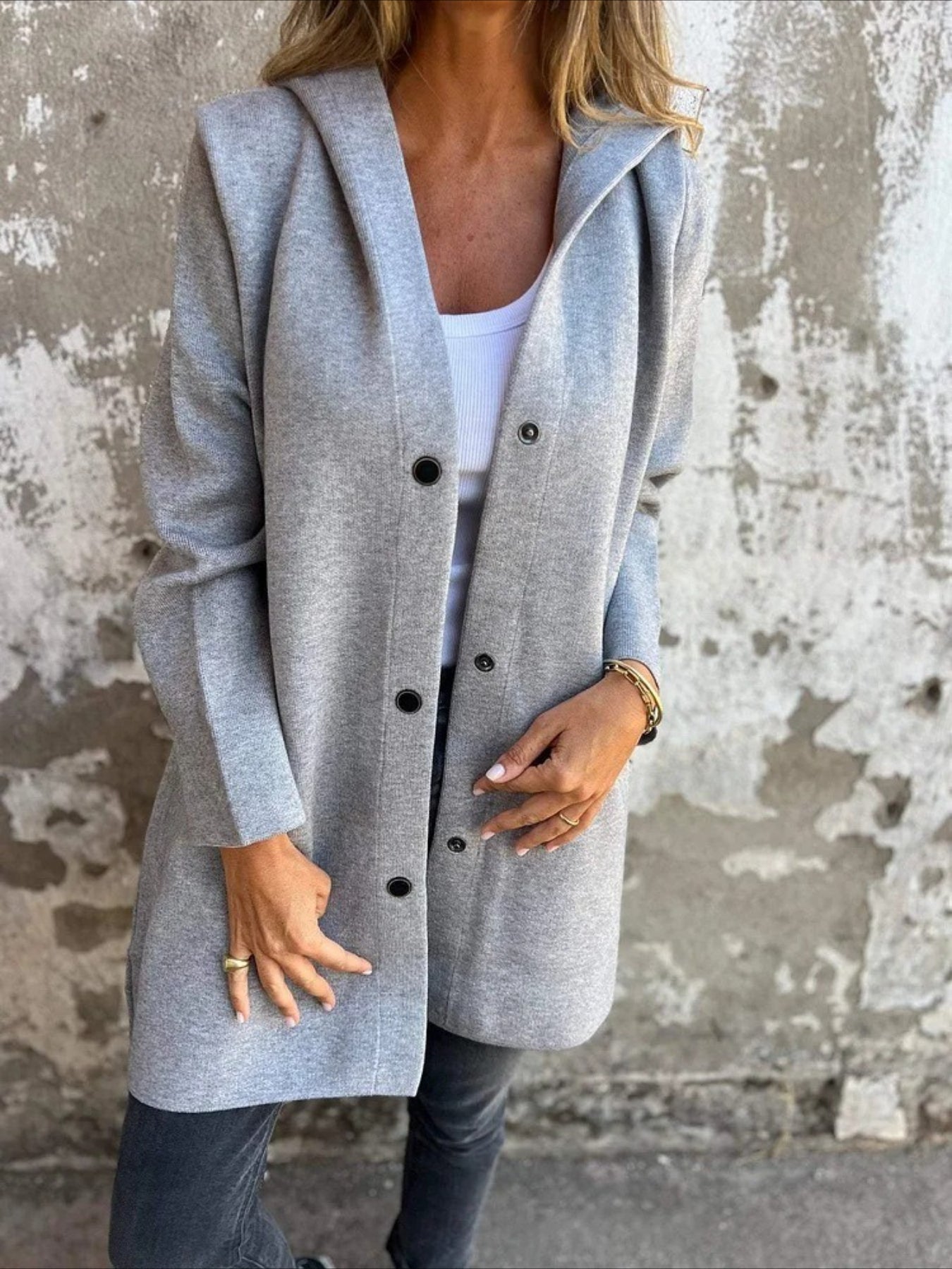Plain Regular Loose Jacket