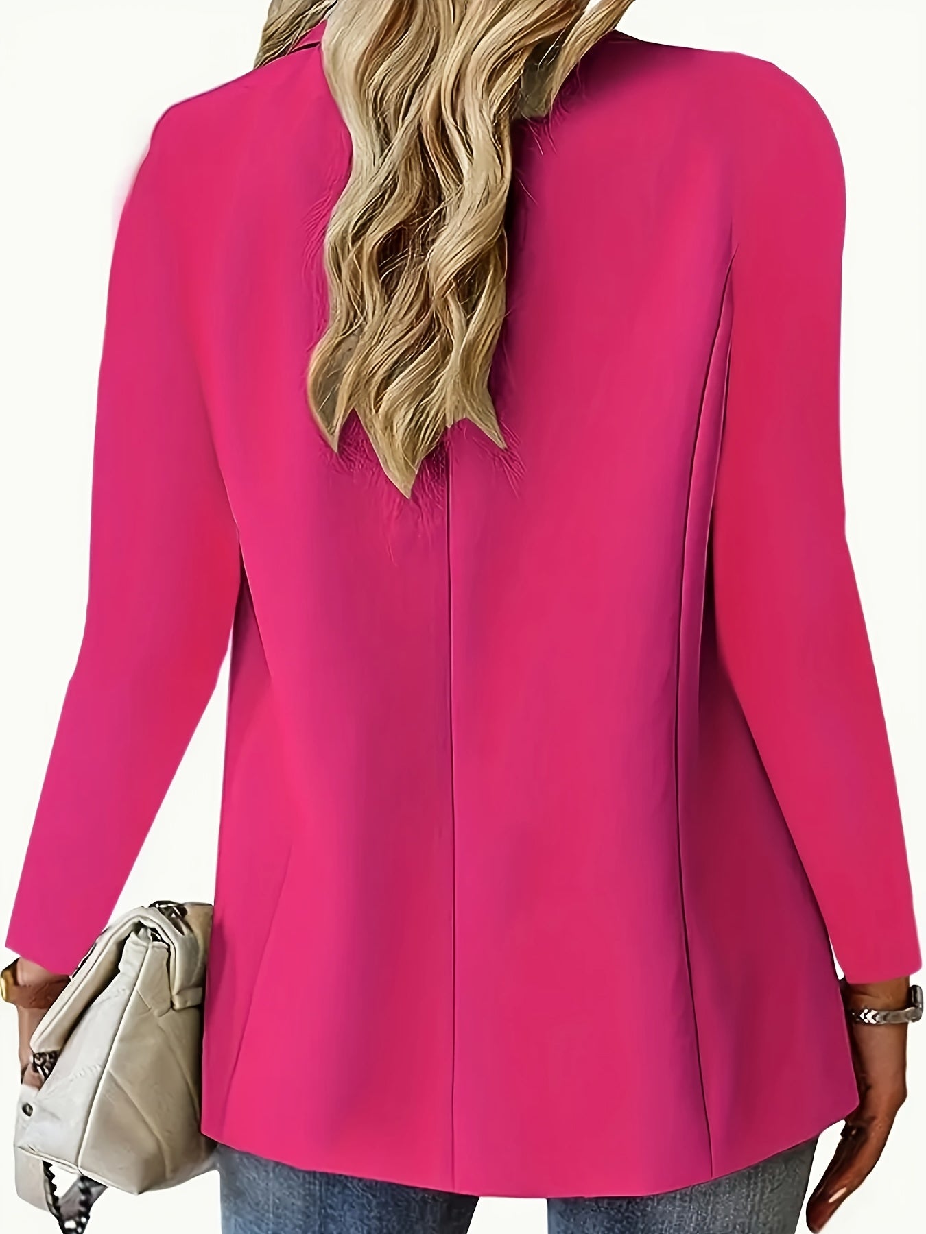 Long Sleeve Solid Color Elegant Lapel Small Suit Jacket