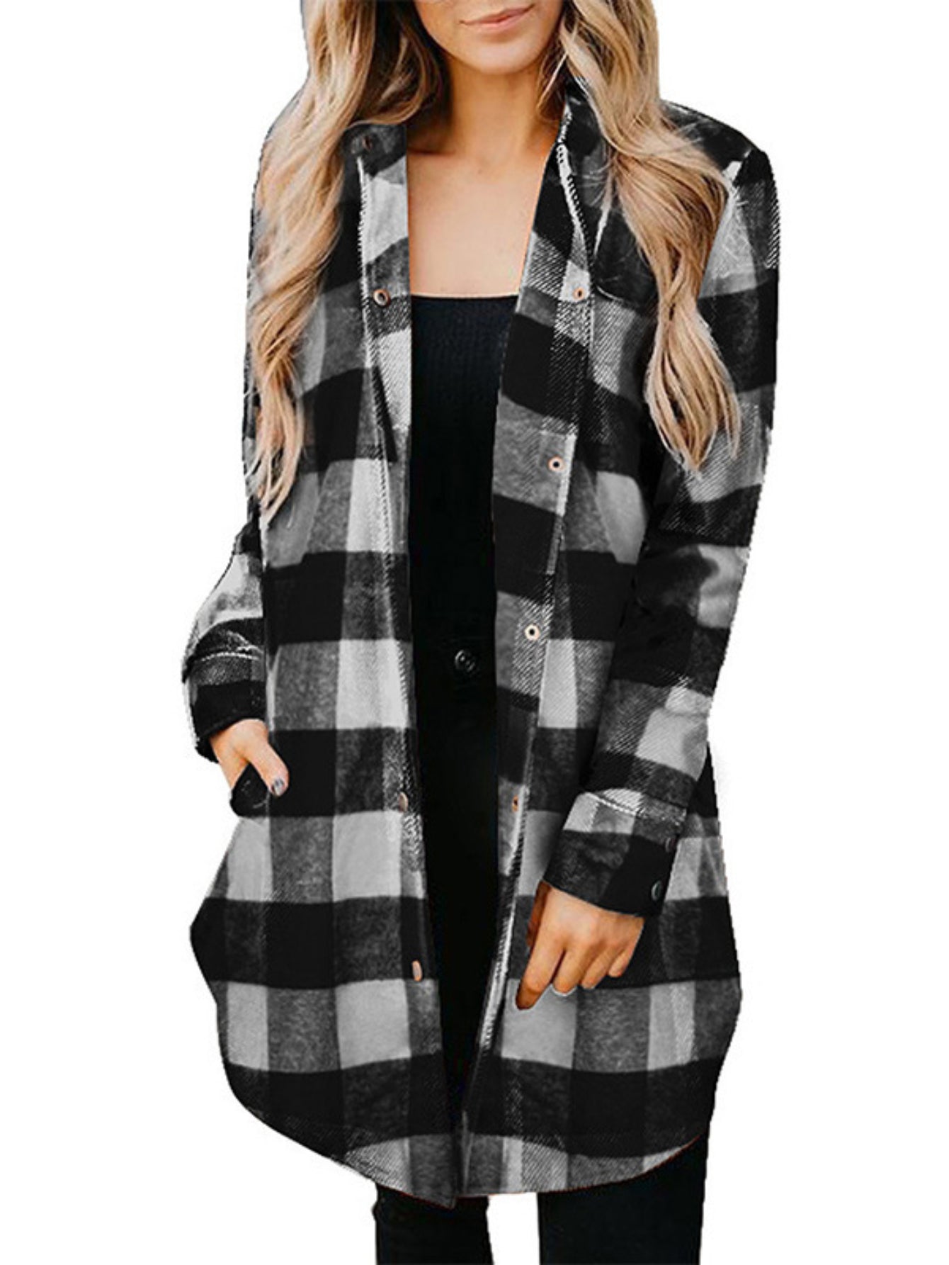 Stylish Plaid Long Sleeve Button Front Blouse - Women's Casual Shirt - Soft, Breathable, Relaxed Fit