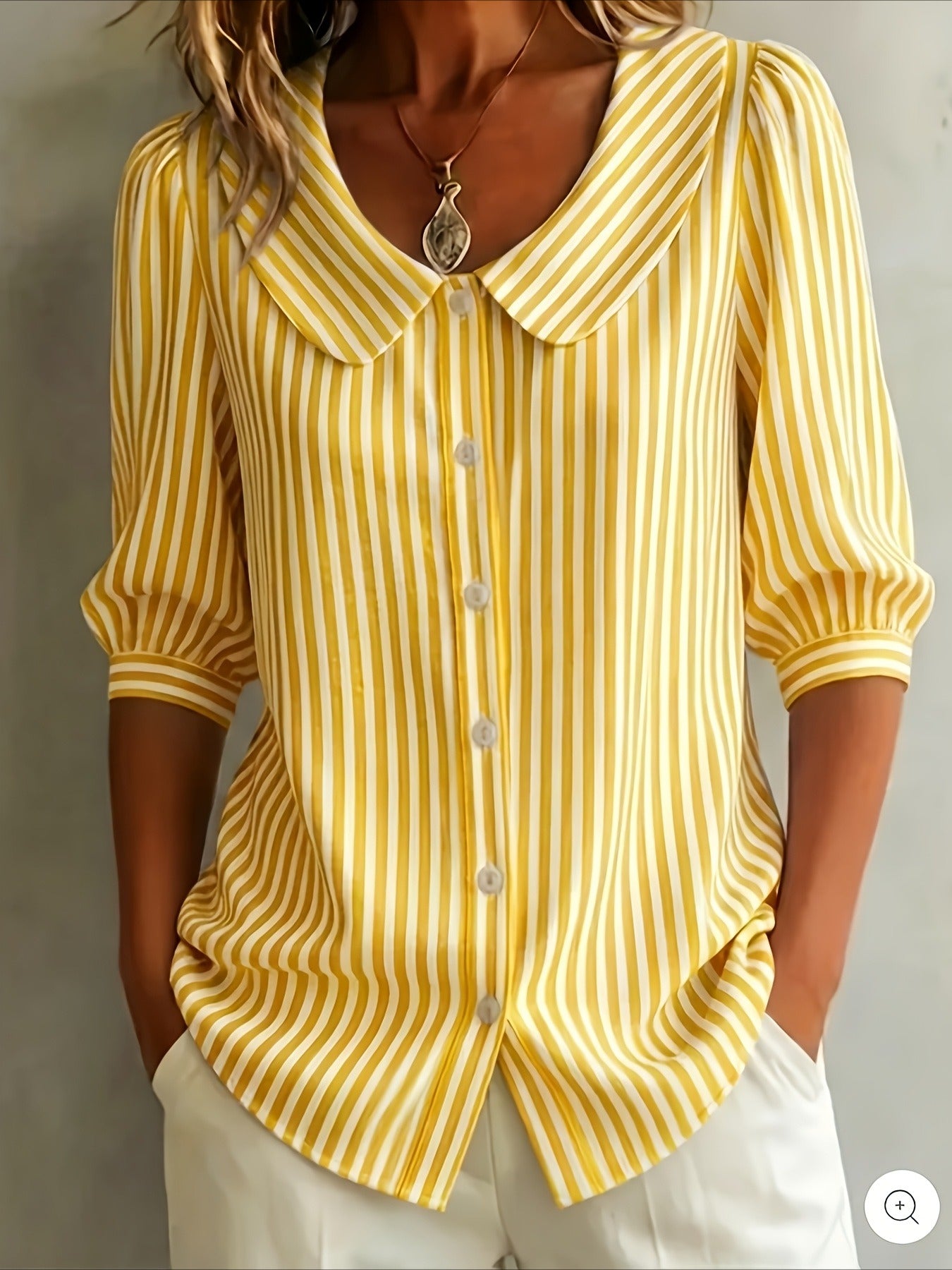 Short Sleeve Striped V-Neck T-Shirt