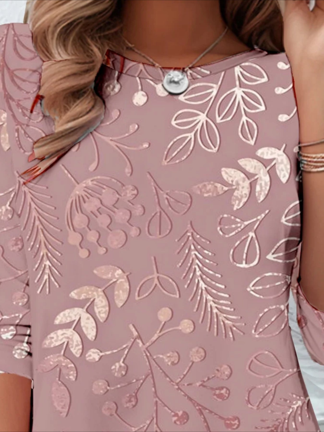 Casual Floral Art Print Crew Neck Long Sleeve T-shirt