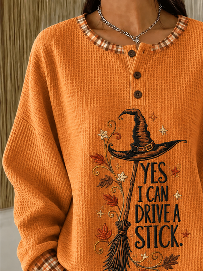 Halloween V Neck Long Sleeve Regular Tops