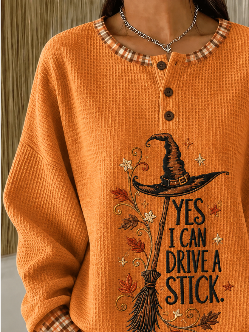 Halloween V Neck Long Sleeve Regular Tops