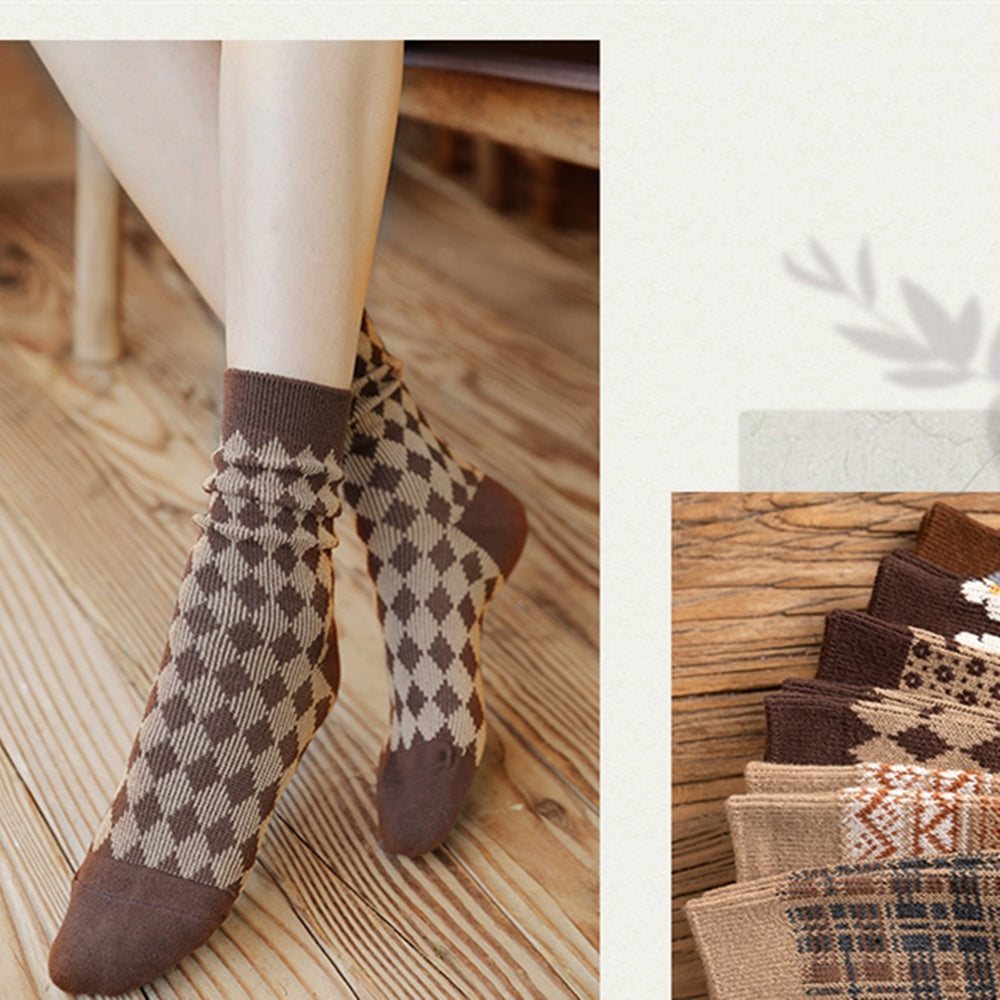 6 Pairs Women Socks Winter Gifts For Women Warm Thick Soft Socks Christmas Gifts Socks Boots Socks Crew Socks Ladies Multicolor Casual Breathable Socks