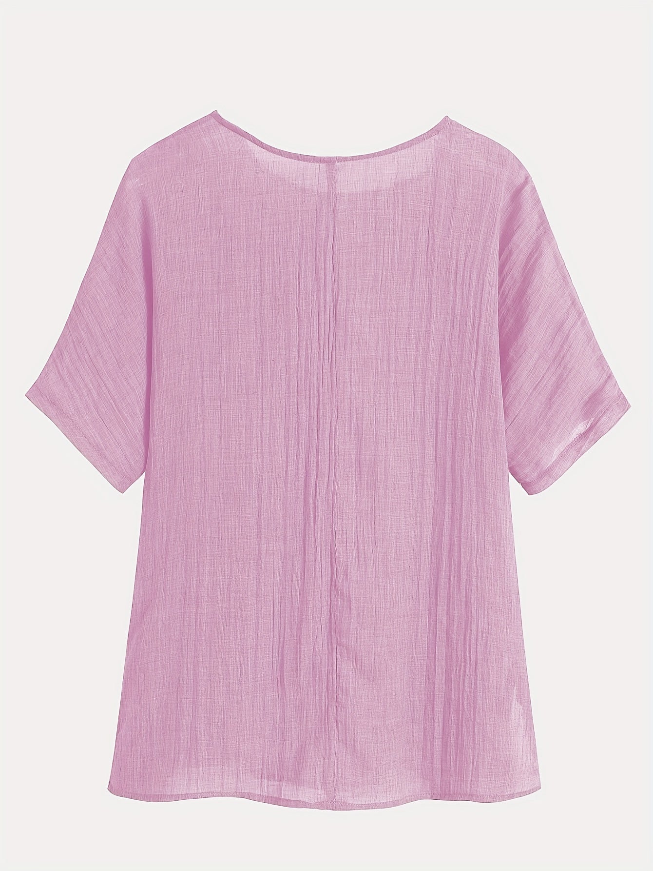Solid Crew Neck T-Shirt, Casual Short Sleeve Loose Comfy Top