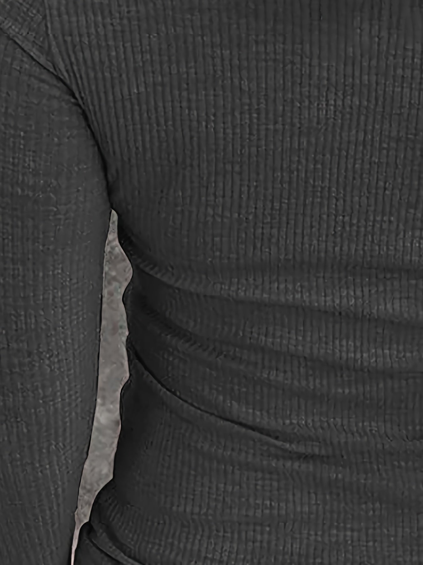 Casual Button Scoop Neck T-shirt, Loose Long Sleeve Slim Fit Fashion T-Shirts Tops