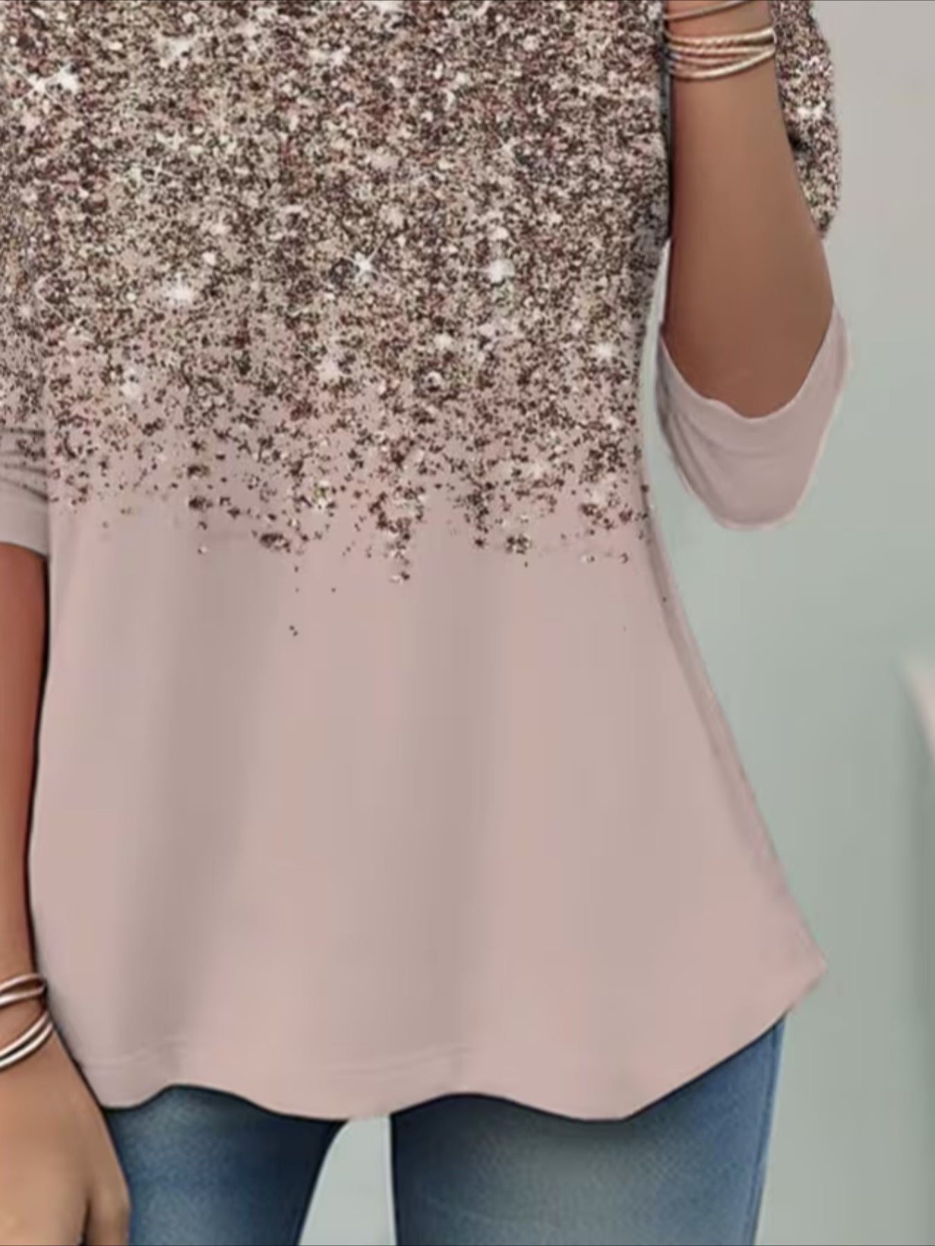 Casual Print Crew Neck Long Sleeve T-shirt