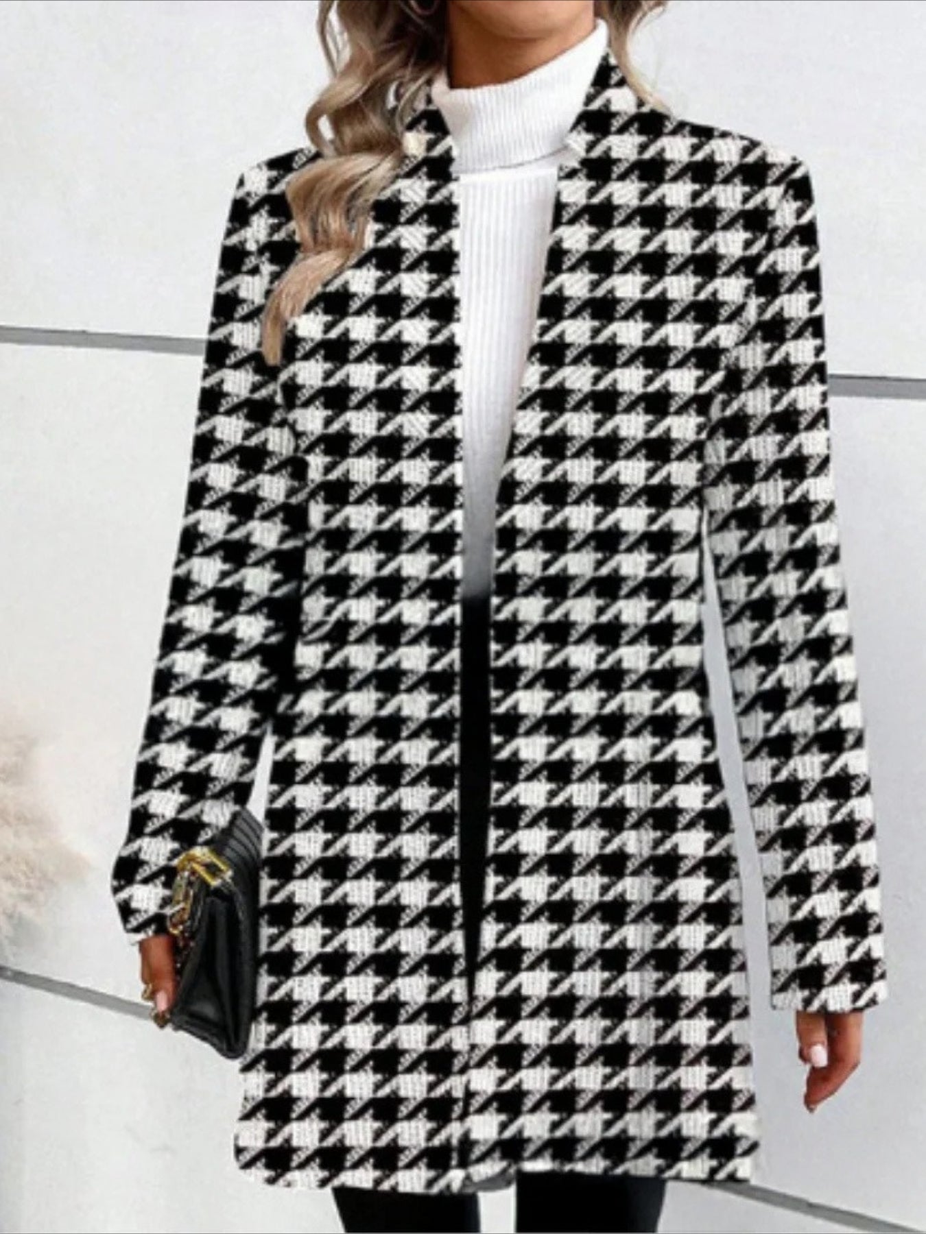 Vintage Printing Geometric Long Sleeve Stand Collar Jacket
