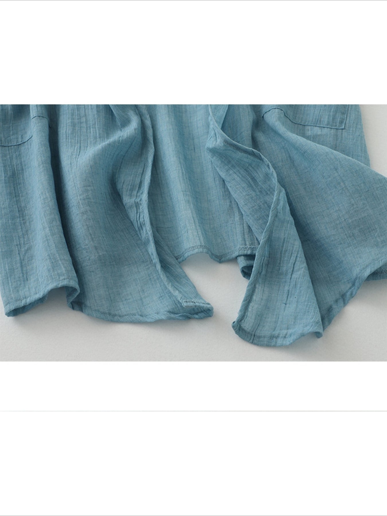 Long Loose Fit Casual Front Opening Short Sleeved and Linen Cover Lightweight and Linen Cardigan