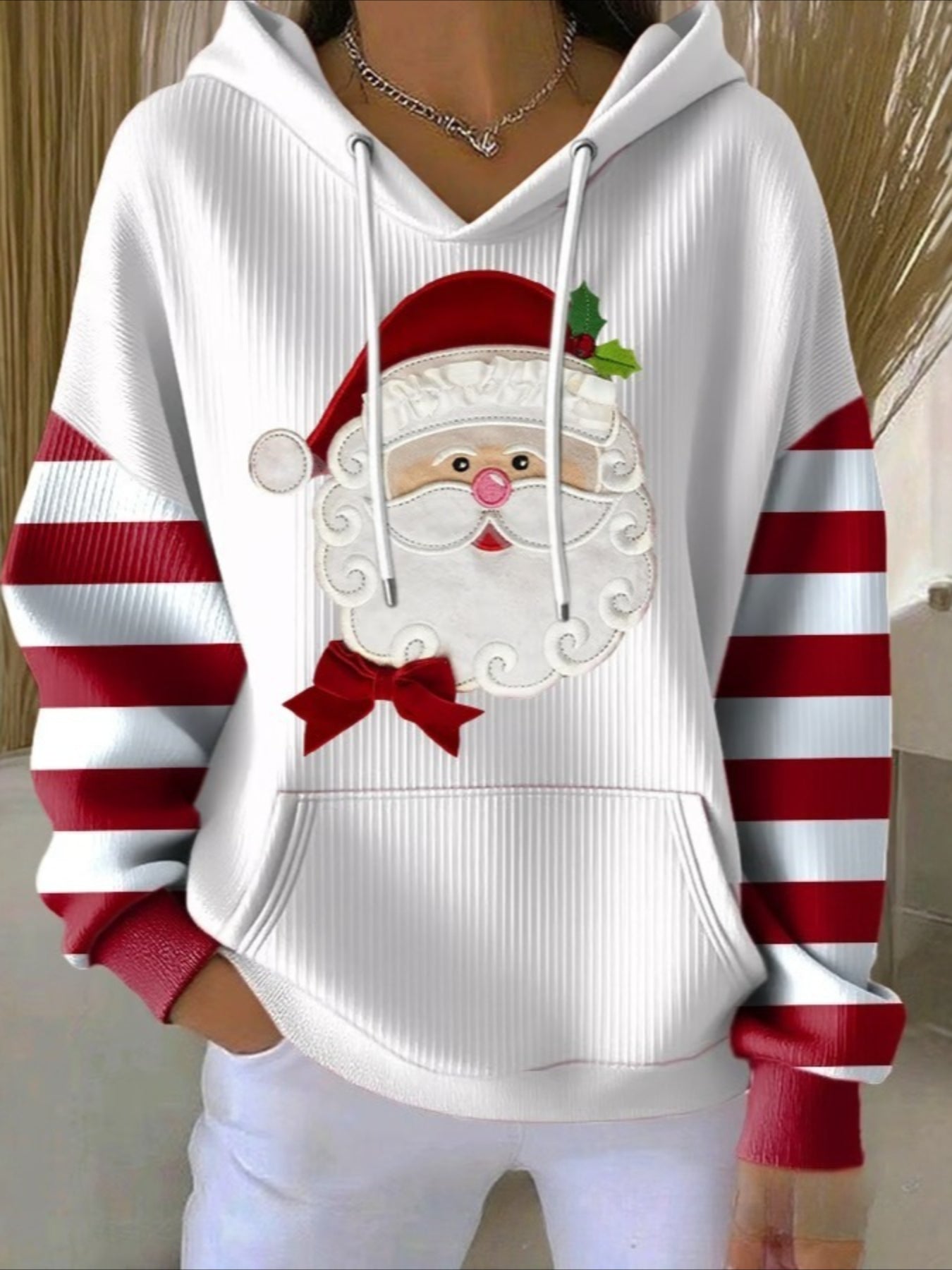Christmas Snowflake Pullover Hoodie Sweatshirt