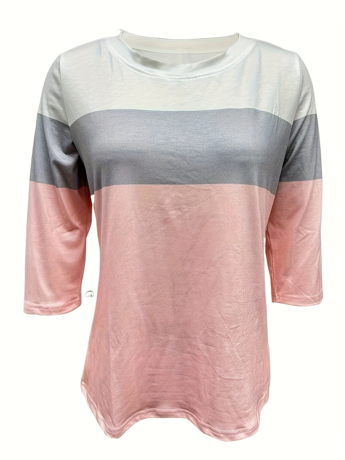 Regular Fit Printed Three-Quarter Sleeve Round Neck T-Shirt