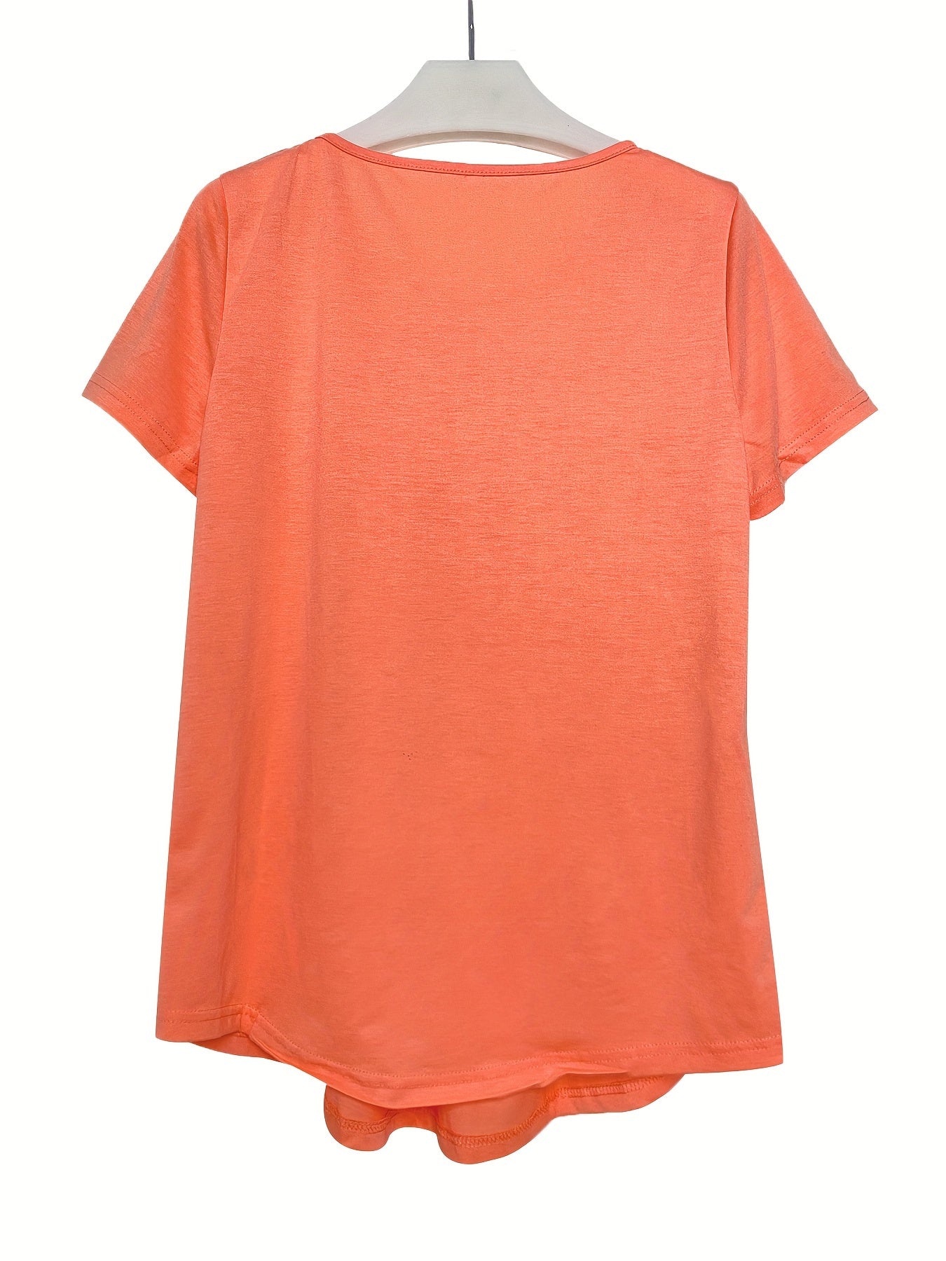 Women's Contrast Lace Ruched T-Shirt - Casual Short Sleeve Top